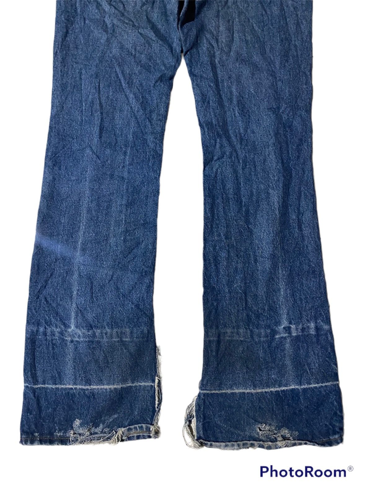 Levi's Vintage Clothing 💥Vintage 90s Flare Levis Orange Tag Ripped Denim Size US 29 - 6 Thumbnail