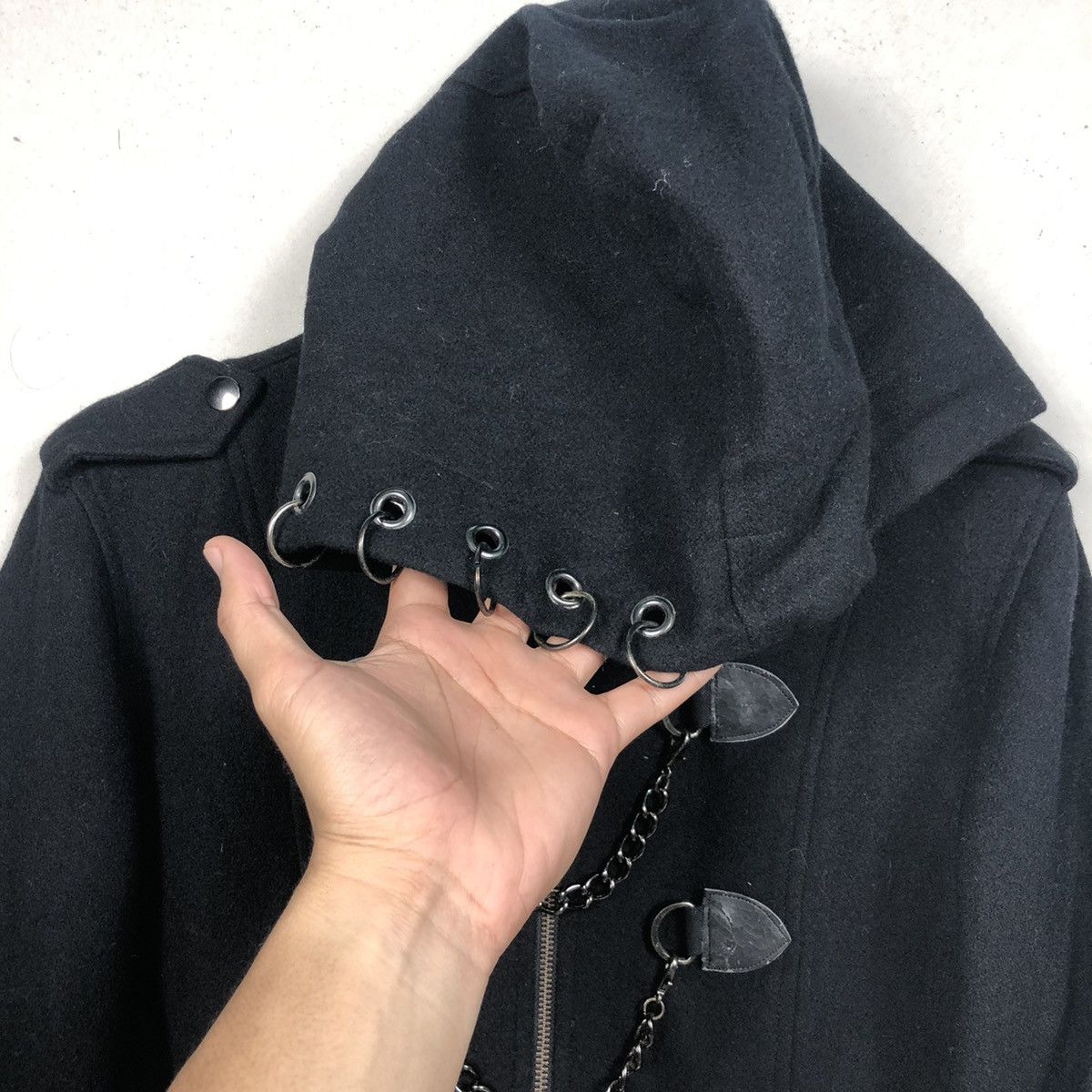 Japanese Brand × Michael Jackson × Seditionaries Rare! Black Peace Now For Men Punk Gothic Hooded Jacket Size US M / EU 48-50 / 2 - 4 Thumbnail