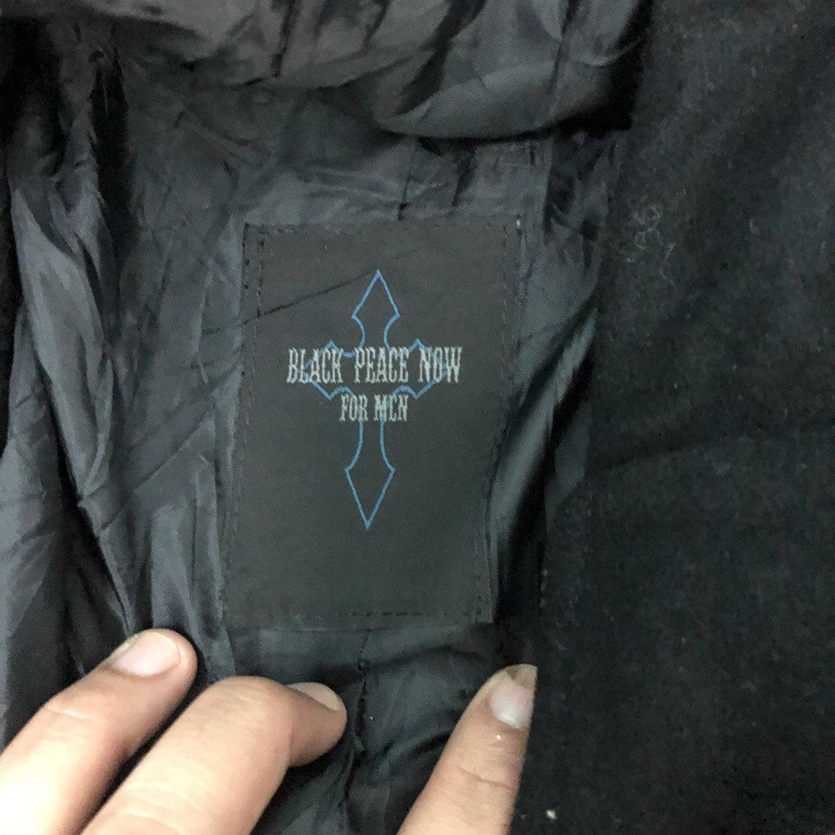 Japanese Brand × Michael Jackson × Seditionaries Rare! Black Peace Now For Men Punk Gothic Hooded Jacket Size US M / EU 48-50 / 2 - 7 Thumbnail