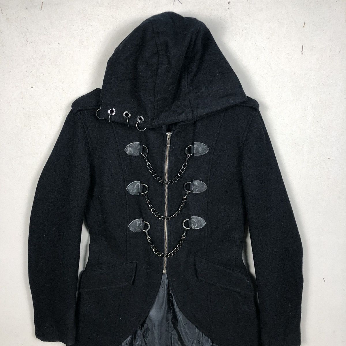 Japanese Brand × Michael Jackson × Seditionaries Rare! Black Peace Now For Men Punk Gothic Hooded Jacket Size US M / EU 48-50 / 2 - 3 Thumbnail