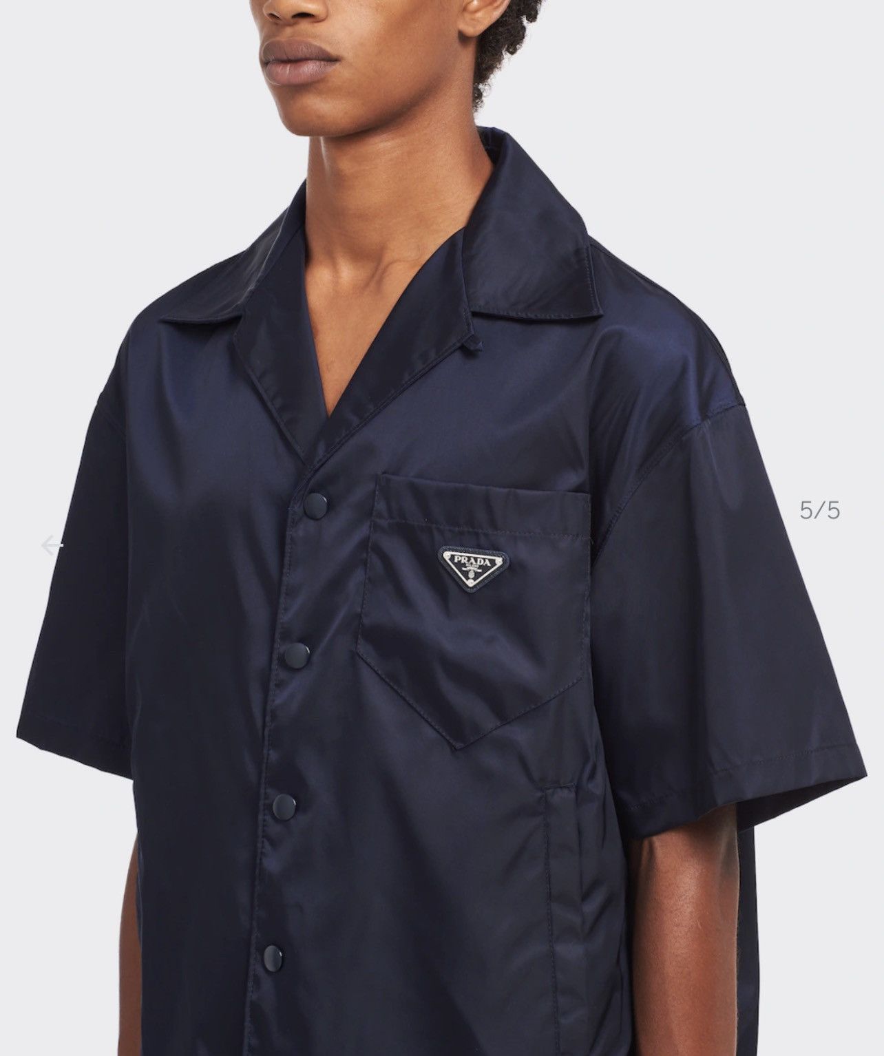 Prada Prada Navy Bowling Shirt Size US S / EU 44-46 / 1 - 1 Thumbnail