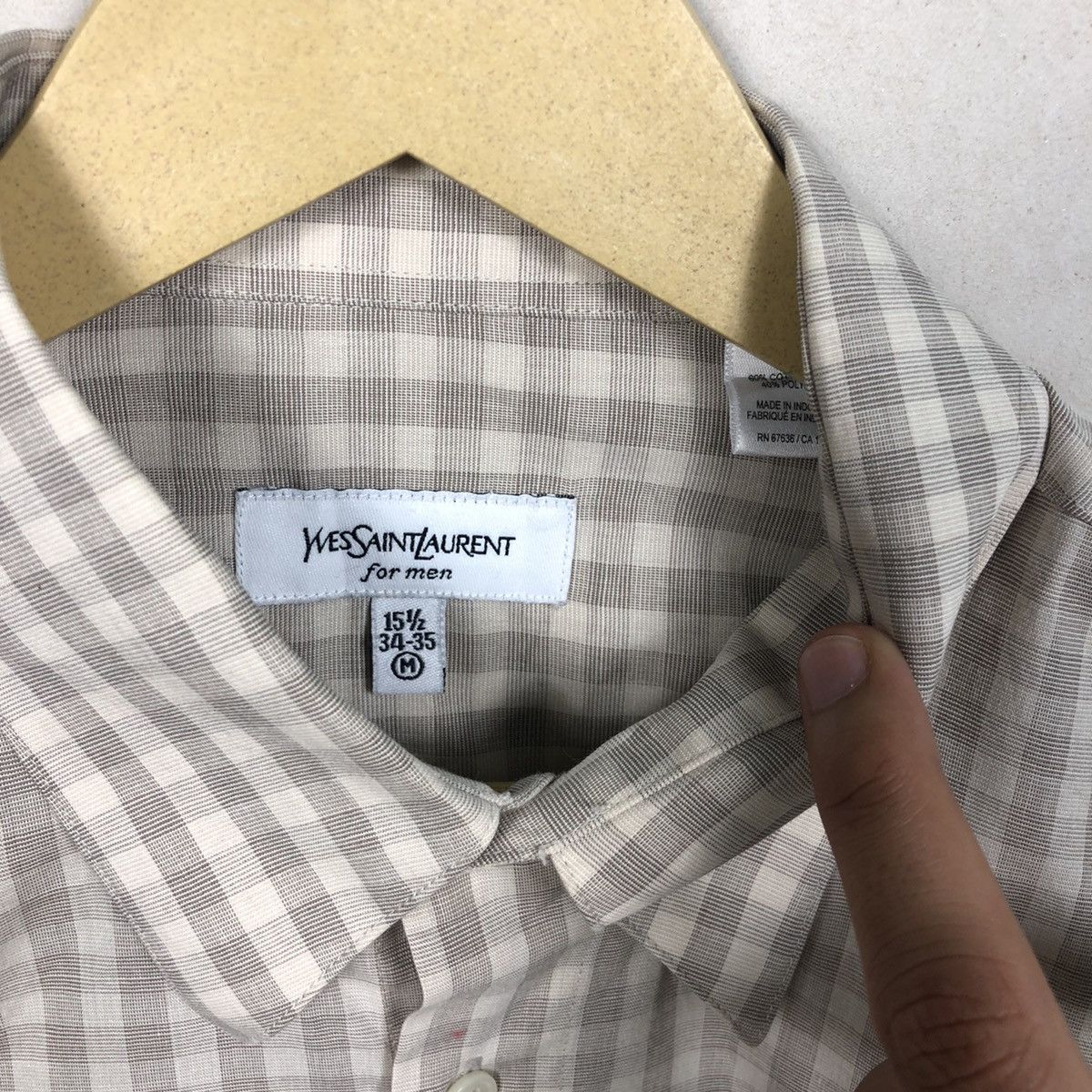 Yves Saint Laurent Yves Saint Lauren Checkered Shirt Buttons Up Size US M / EU 48-50 / 2 - 9 Thumbnail