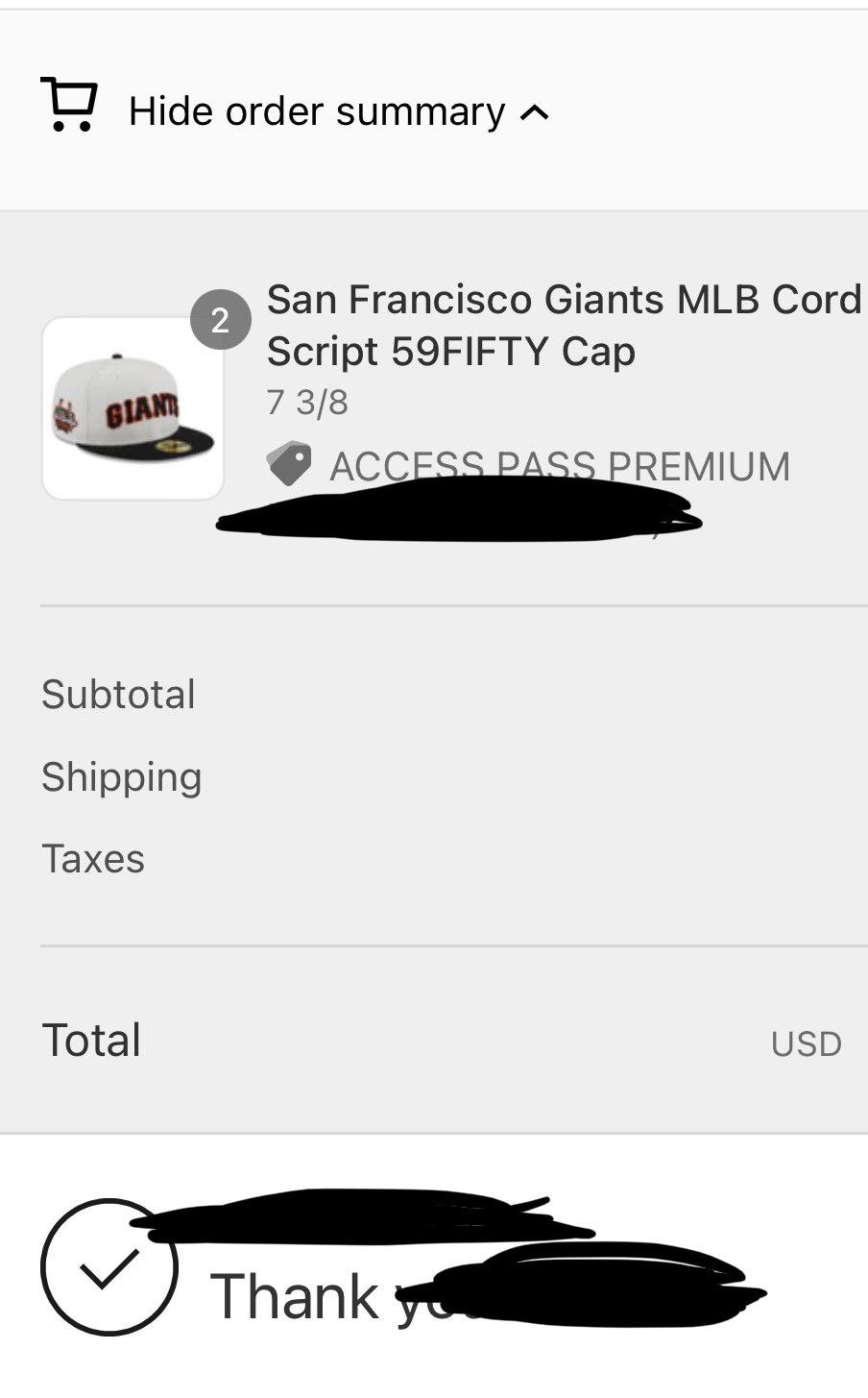 Giant × Lids 7 3/8 - SF Giants Cord Script New Era 59Fifty Fitted Hat Size ONE SIZE - 11 Thumbnail