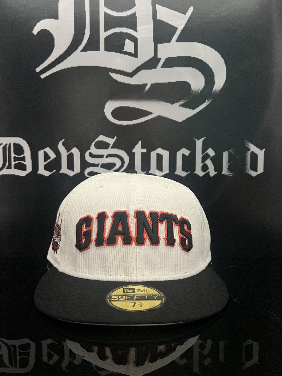 Giant × Lids 7 3/8 - SF Giants Cord Script New Era 59Fifty Fitted Hat Size ONE SIZE - 2 Thumbnail