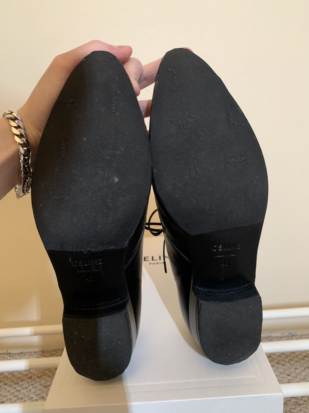 Celine × Hedi Slimane Celine SS19 Diamond Studded Jacno Loafers Size US 7 / EU 40 - 9 Thumbnail