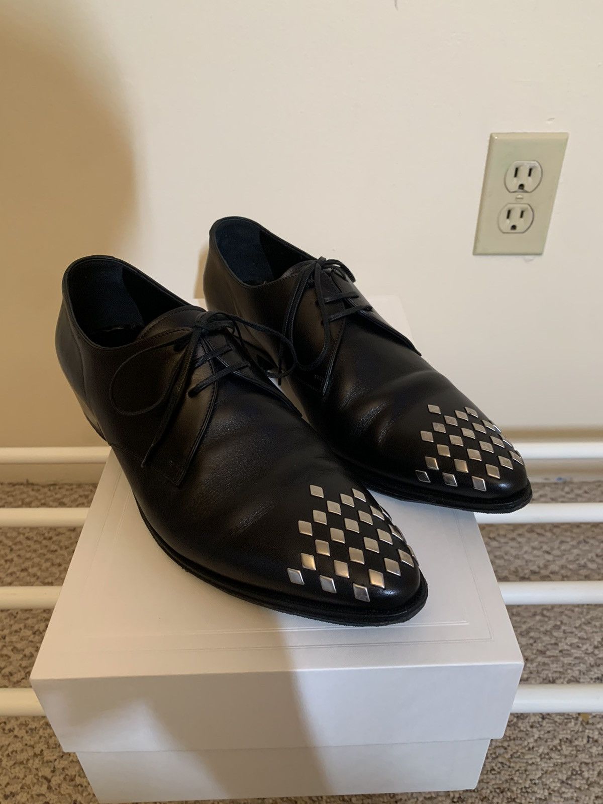 Celine × Hedi Slimane Celine SS19 Diamond Studded Jacno Loafers Size US 7 / EU 40 - 2 Thumbnail