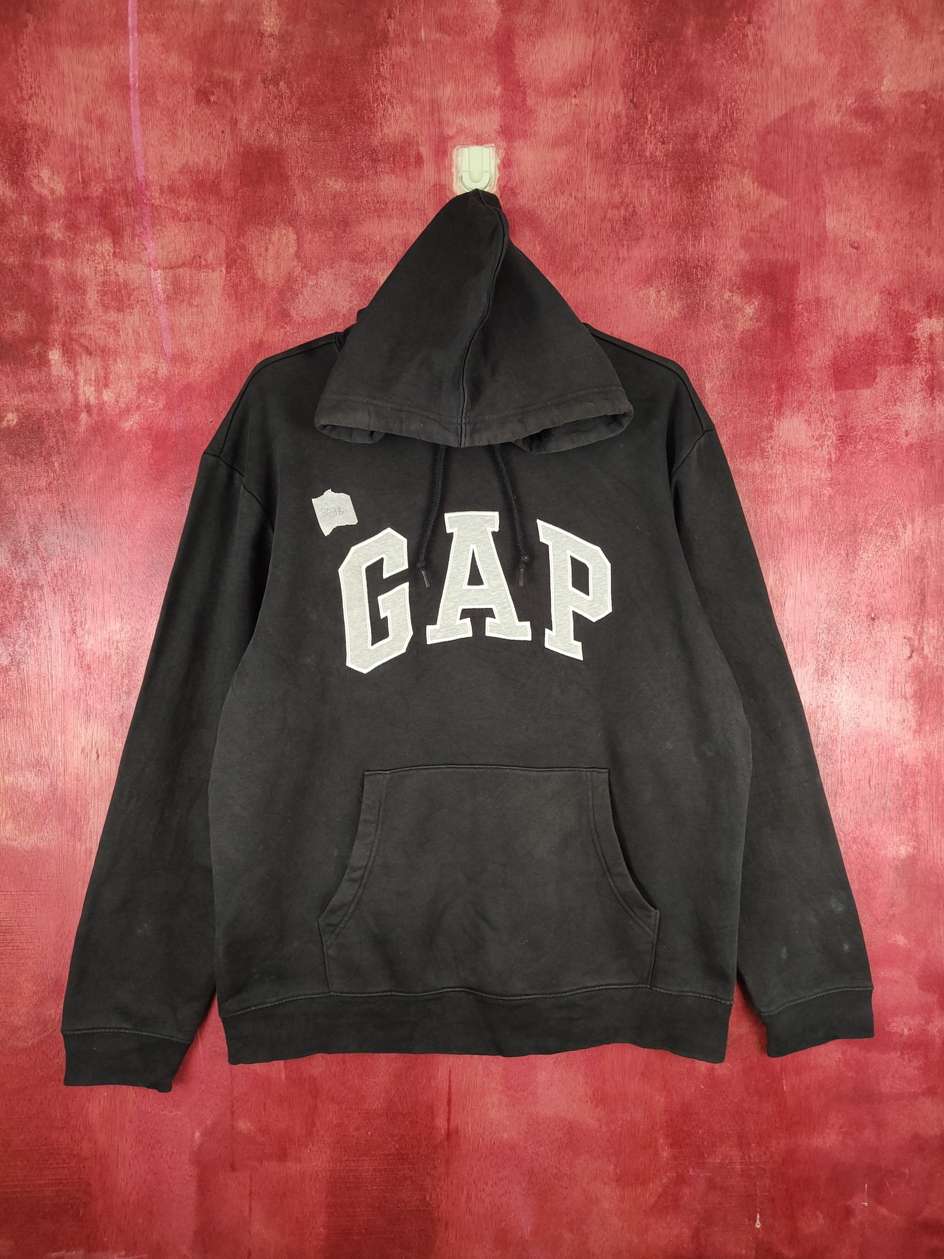 image of Gap Black Hoodie Sweatshirt 307B, Men's (Size Large)