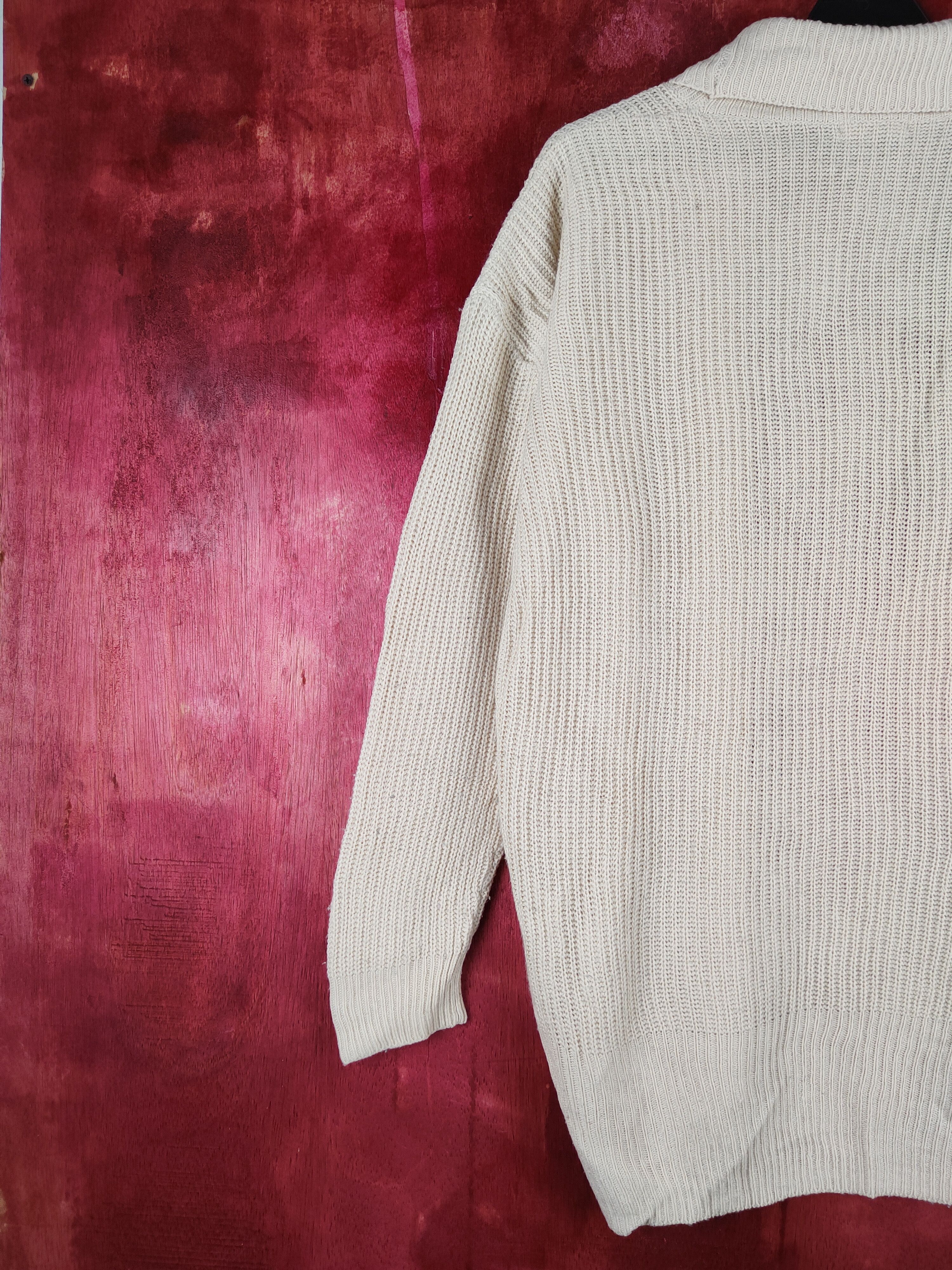 Homespun Knitwear Cinema Club Cream Knitwear Cardigan #227B Size M / US 6-8 / IT 42-44 - 8 Thumbnail