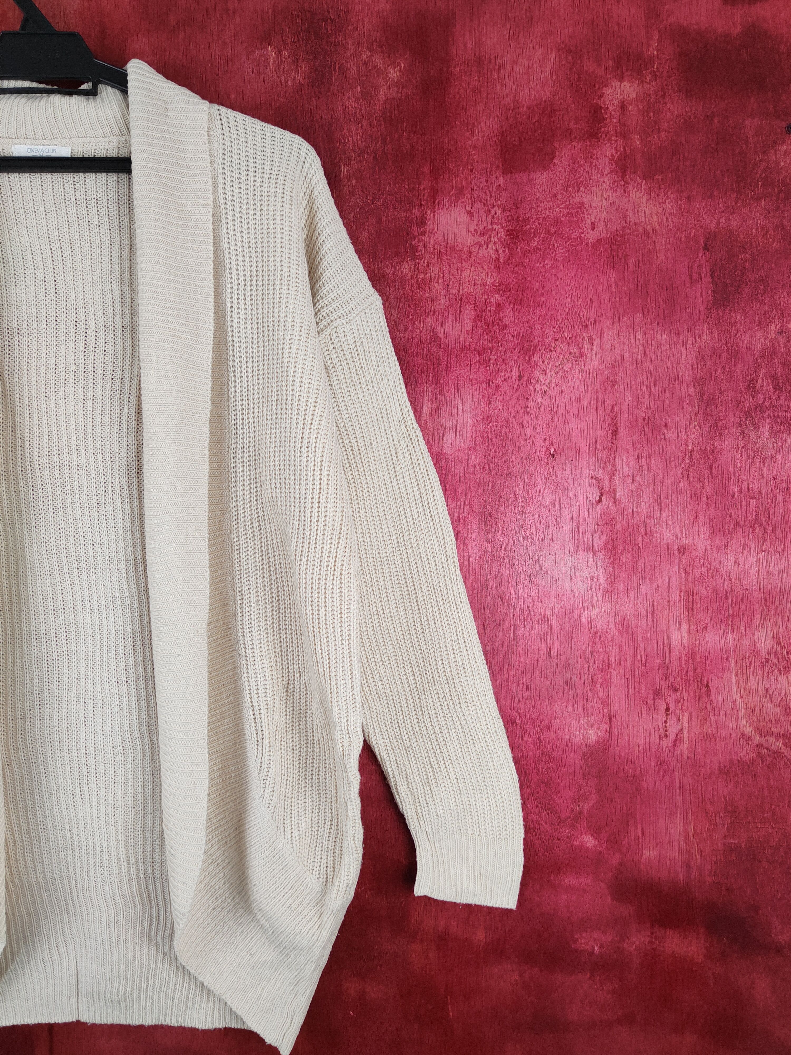 Homespun Knitwear Cinema Club Cream Knitwear Cardigan #227B Size M / US 6-8 / IT 42-44 - 5 Thumbnail