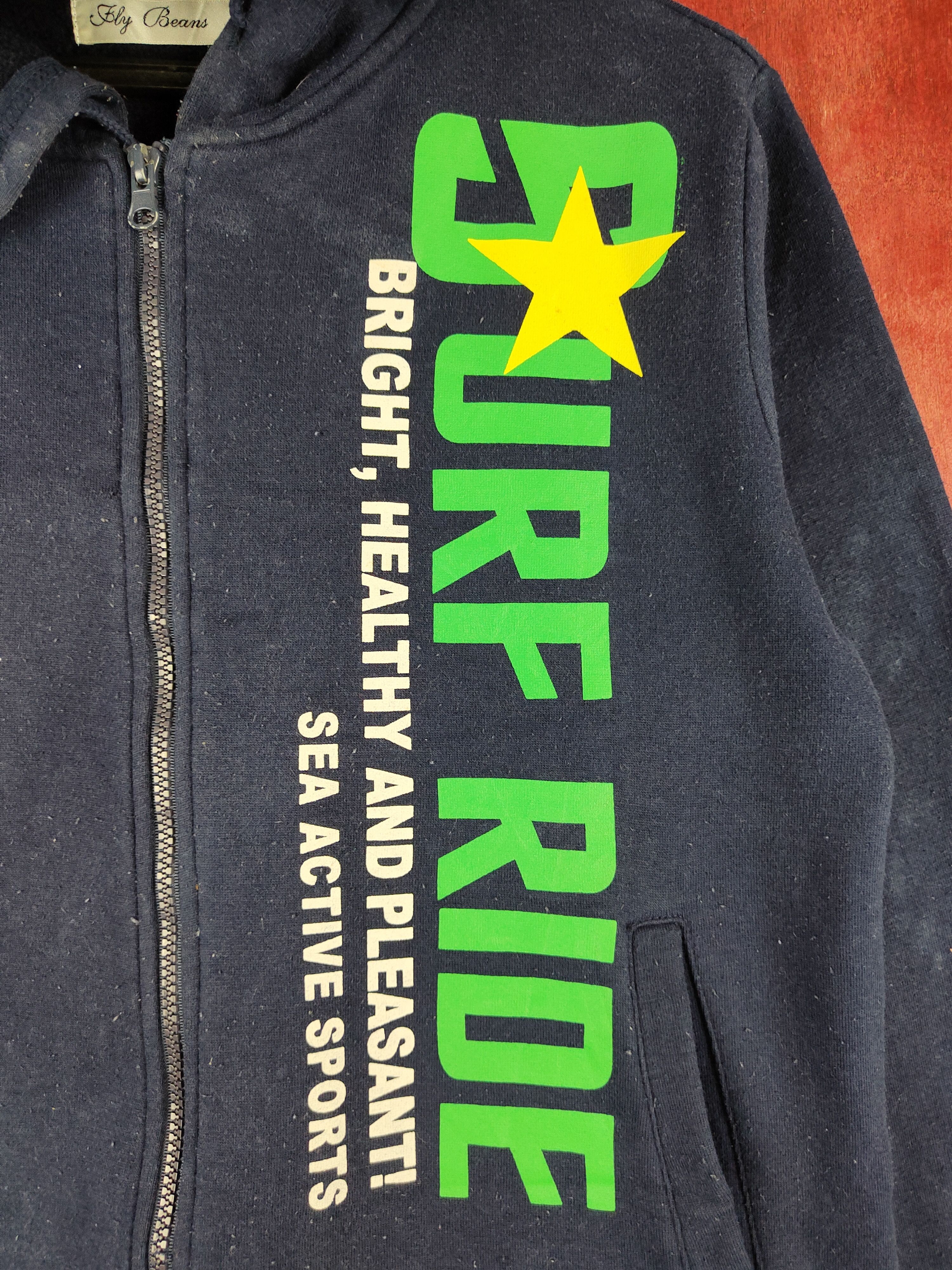 Japanese Brand Fly Beans surf Dark Blue Hoodie Sweater #304B Size US M / EU 48-50 / 2 - 3 Thumbnail