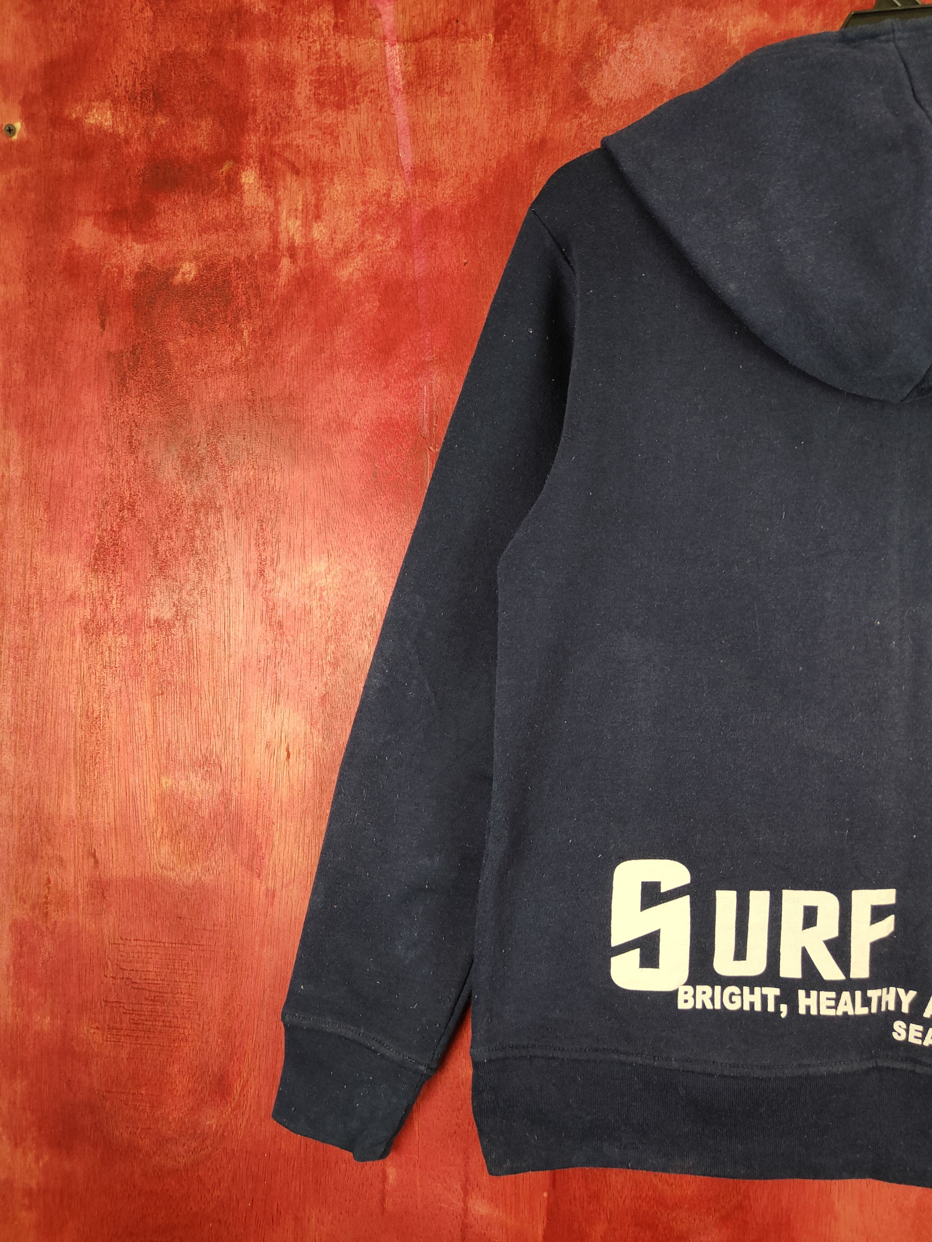 Japanese Brand Fly Beans surf Dark Blue Hoodie Sweater #304B Size US M / EU 48-50 / 2 - 10 Thumbnail