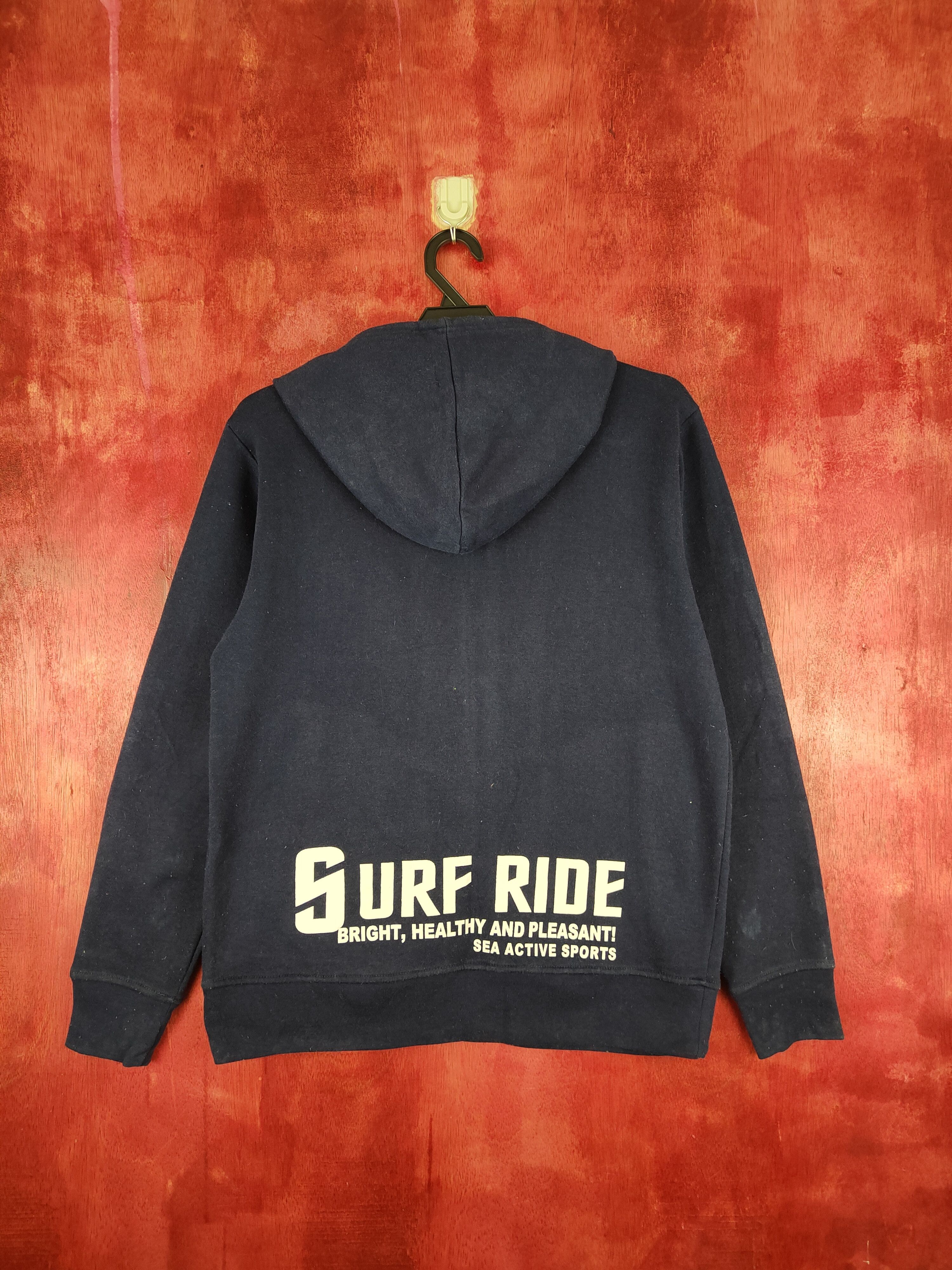 Japanese Brand Fly Beans surf Dark Blue Hoodie Sweater #304B Size US M / EU 48-50 / 2 - 8 Thumbnail