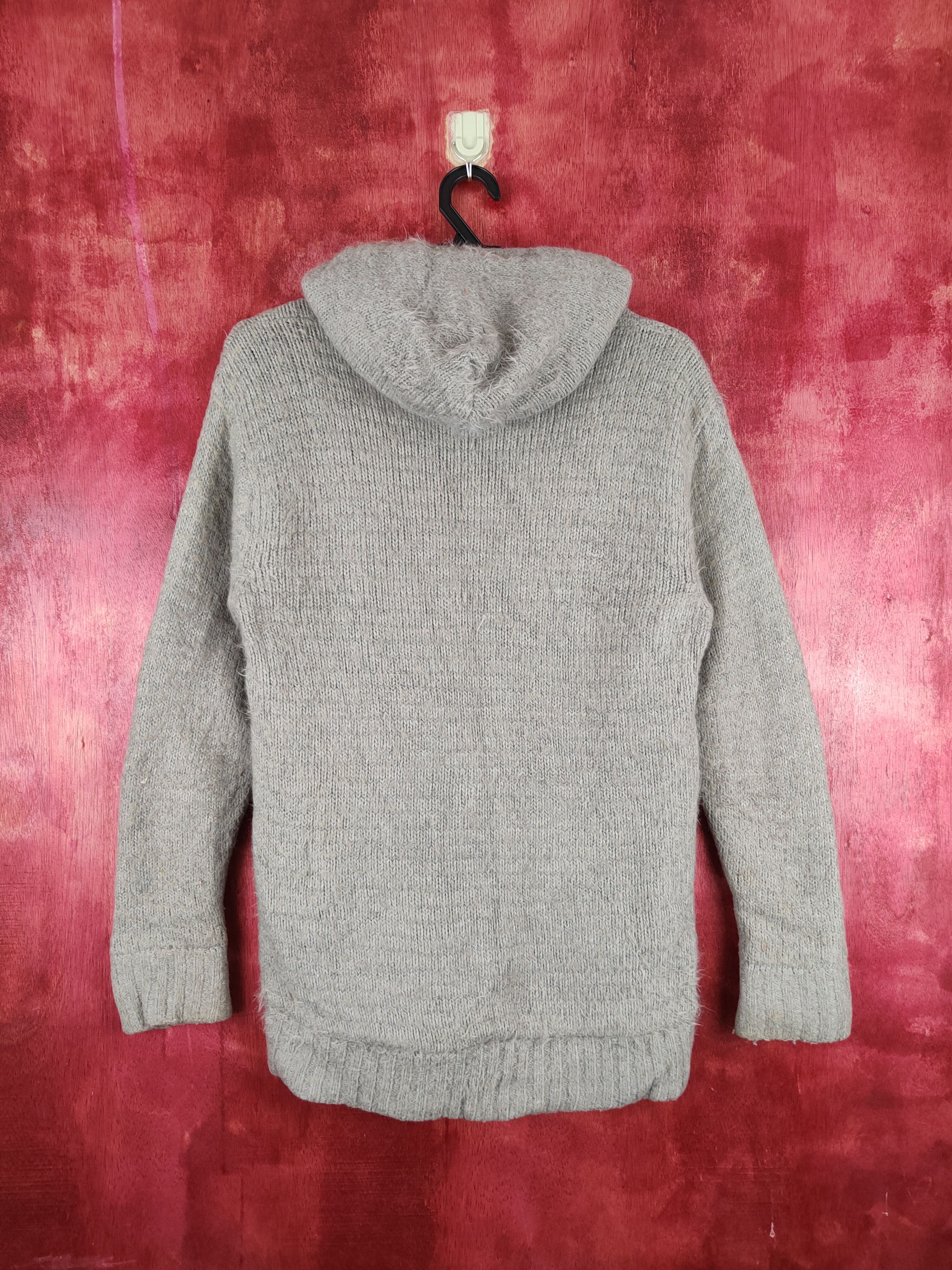 Japanese Brand Japan mohair Gray Faded Knitwear Hoodie Sweater #233B Size M / US 6-8 / IT 42-44 - 7 Thumbnail