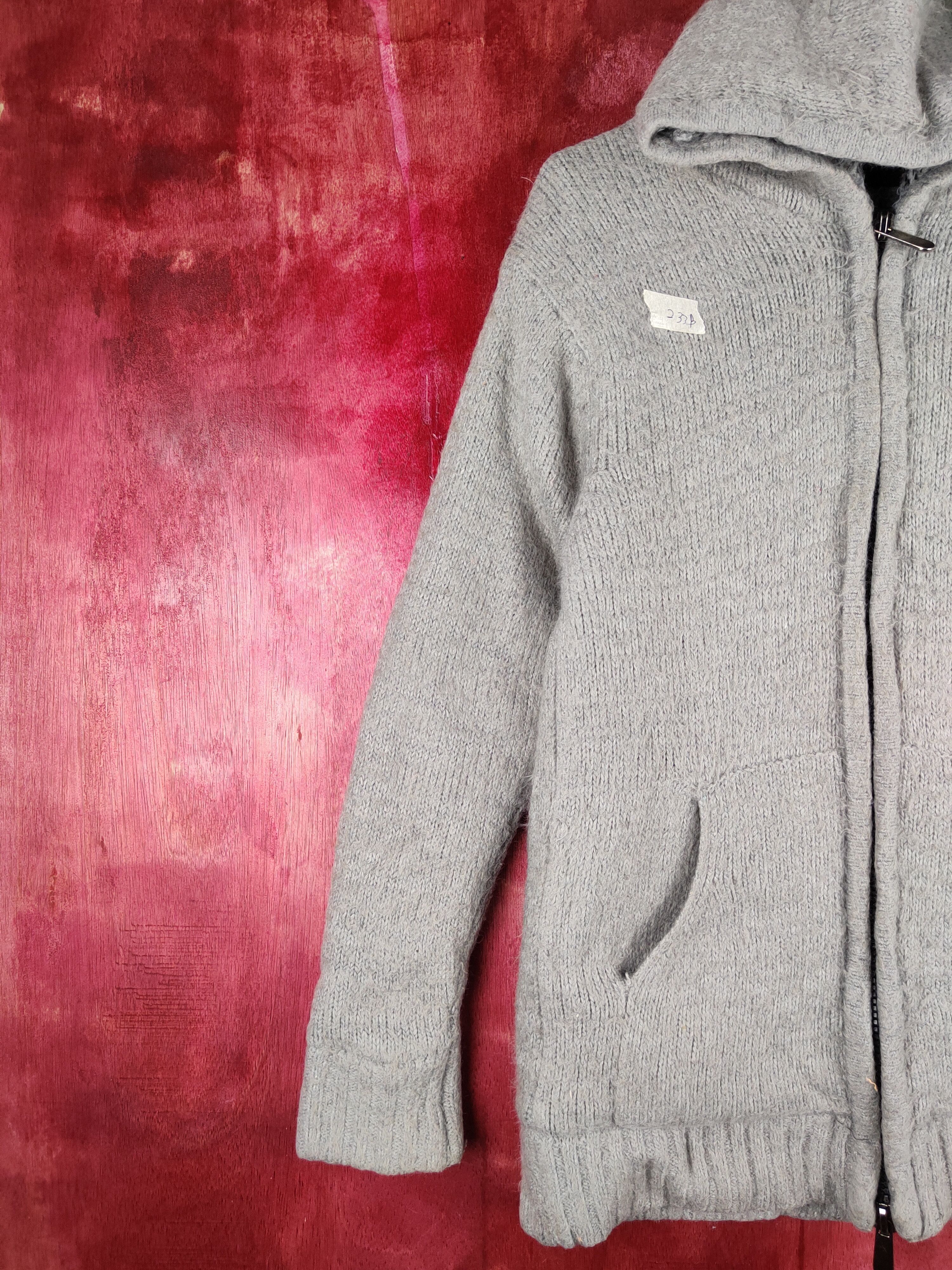 Japanese Brand Japan mohair Gray Faded Knitwear Hoodie Sweater #233B Size M / US 6-8 / IT 42-44 - 3 Thumbnail