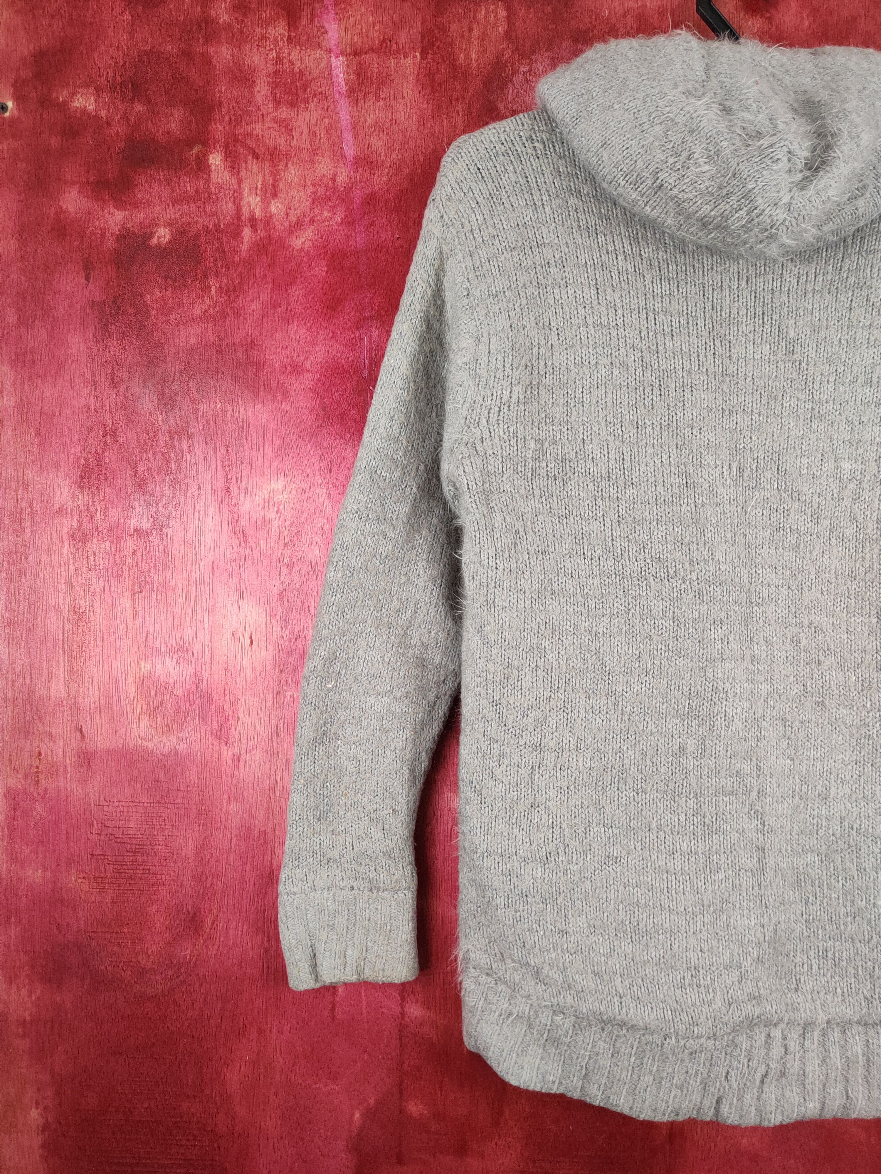 Japanese Brand Japan mohair Gray Faded Knitwear Hoodie Sweater #233B Size M / US 6-8 / IT 42-44 - 8 Thumbnail