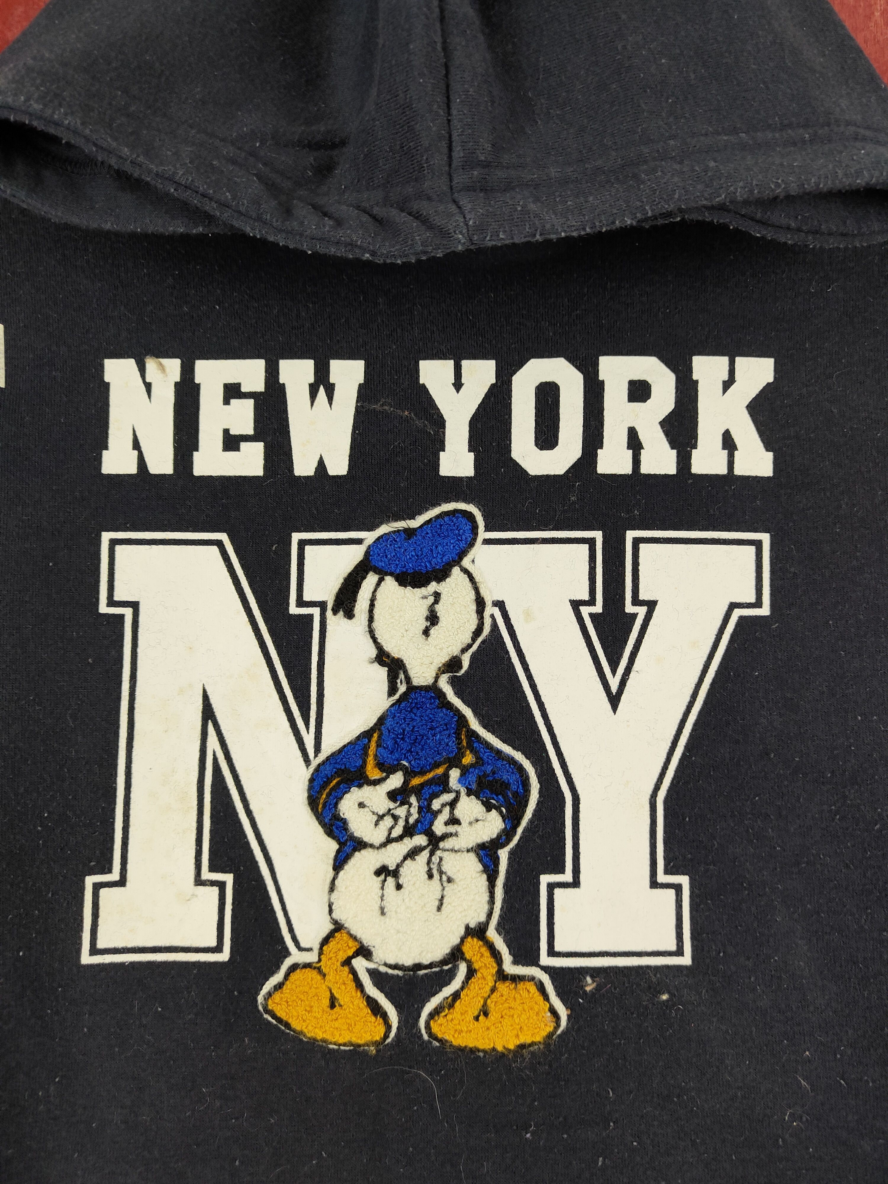 Disney × Japanese Brand Disney-NY Donald Duck Dark Blue Hoodie Sweatshirt #306B Size US L / EU 52-54 / 3 - 3 Thumbnail