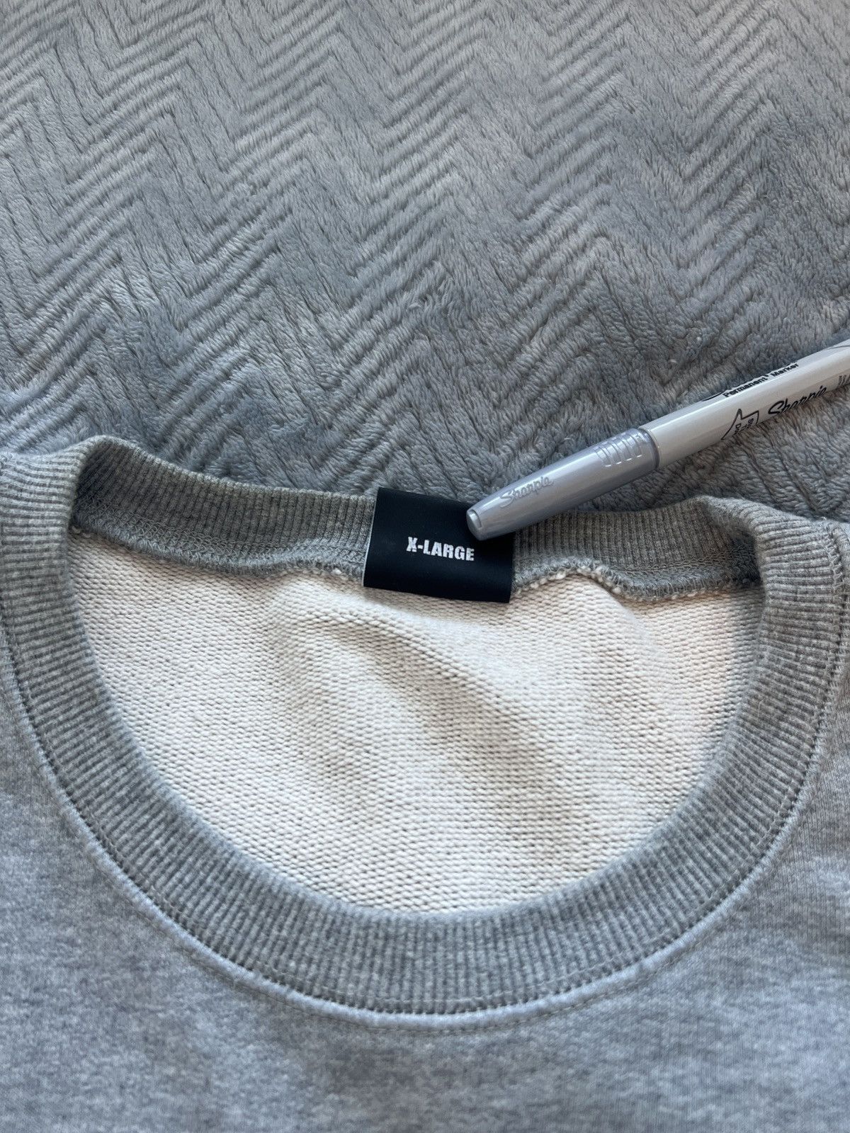 Revenge Revenge Grey "LOGO" Embroidered Crewneck Size US XL / EU 56 / 4 - 4 Thumbnail