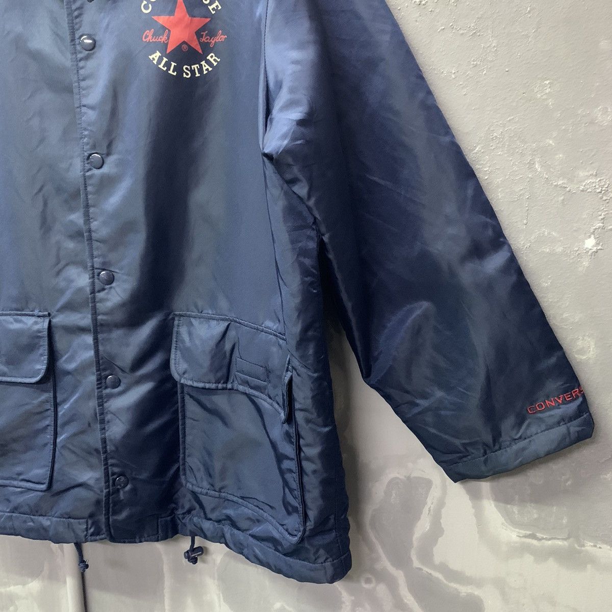 Converse × Vintage Synthetic Converse Big Logo Hooded Jacket Size US XXL / EU 58 / 5 - 6 Thumbnail