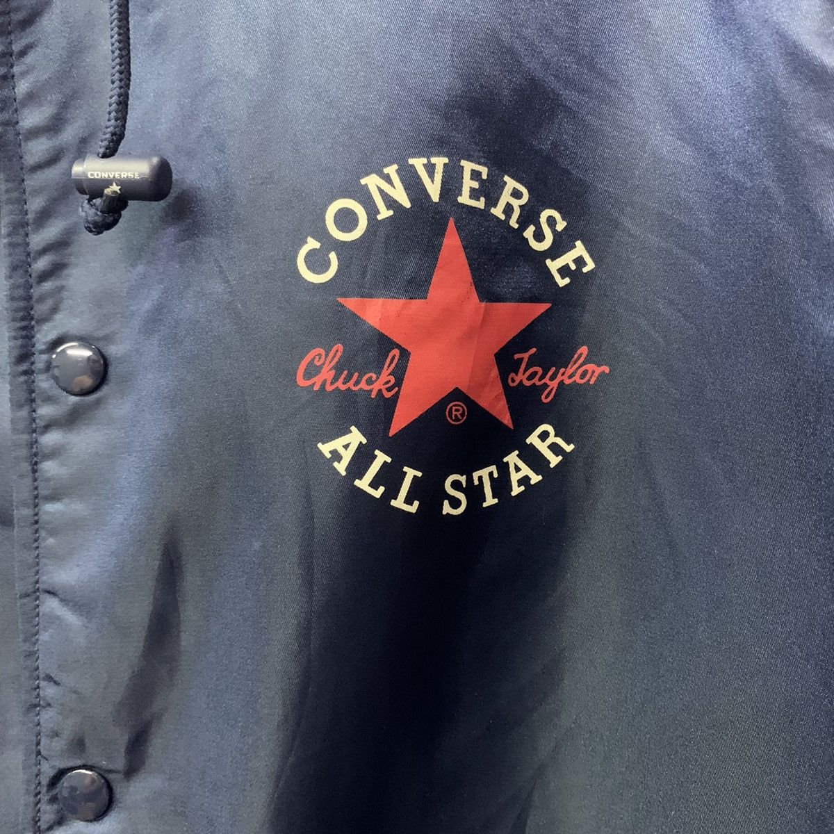Converse × Vintage Synthetic Converse Big Logo Hooded Jacket Size US XXL / EU 58 / 5 - 8 Thumbnail