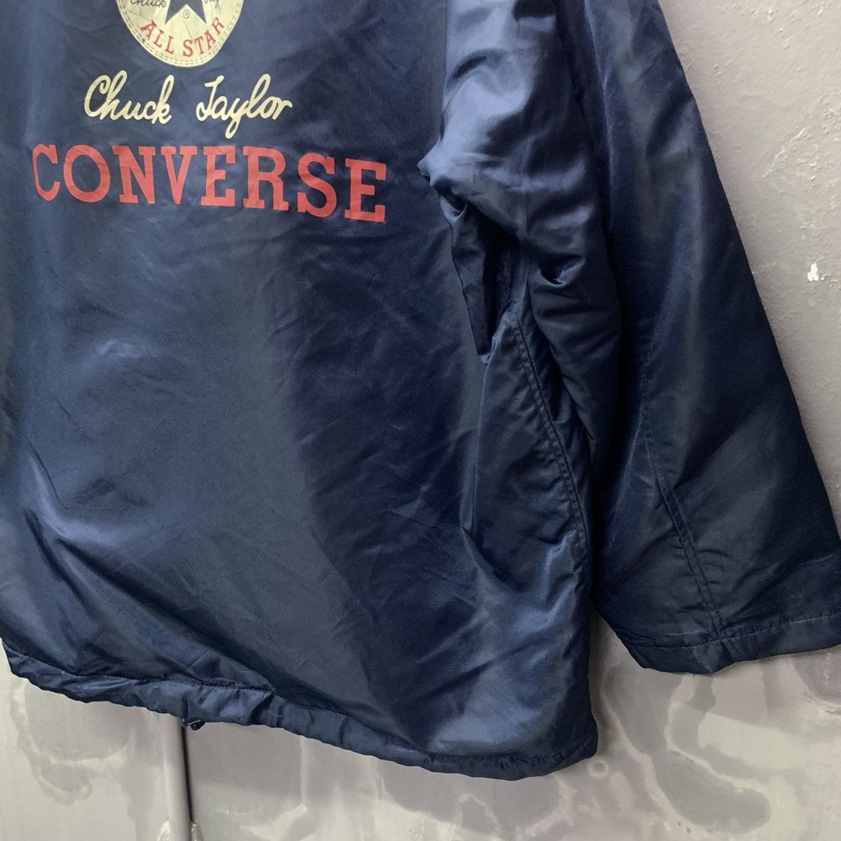 Converse × Vintage Synthetic Converse Big Logo Hooded Jacket Size US XXL / EU 58 / 5 - 15 Thumbnail