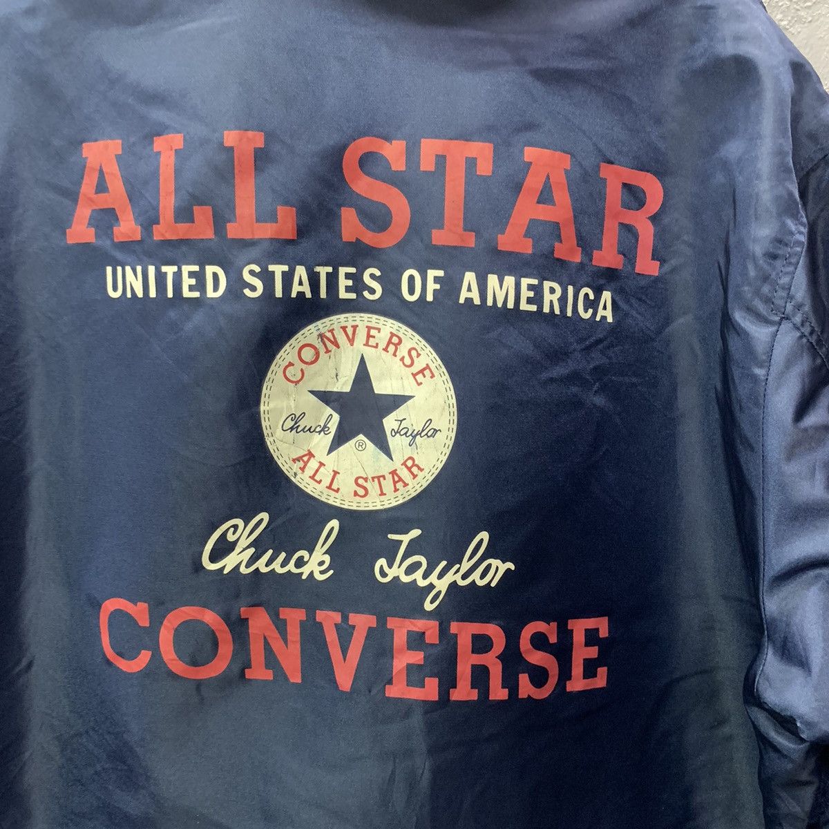 Converse × Vintage Synthetic Converse Big Logo Hooded Jacket Size US XXL / EU 58 / 5 - 14 Thumbnail
