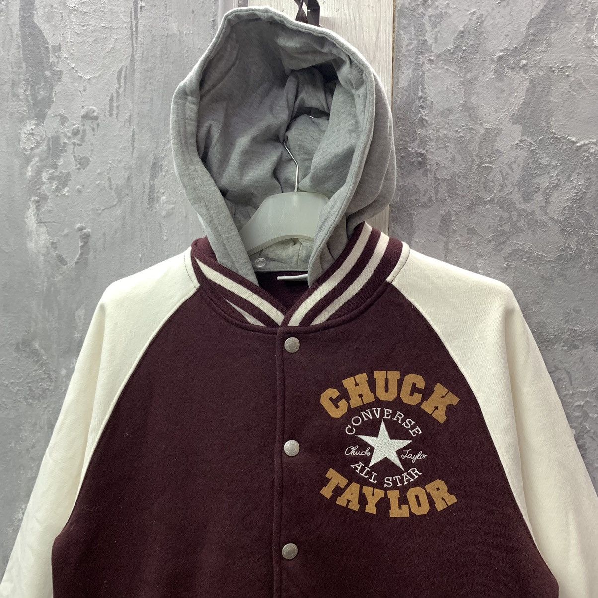 Converse Converse Hooded Varsity Jacket Size US M / EU 48-50 / 2 - 3 Thumbnail