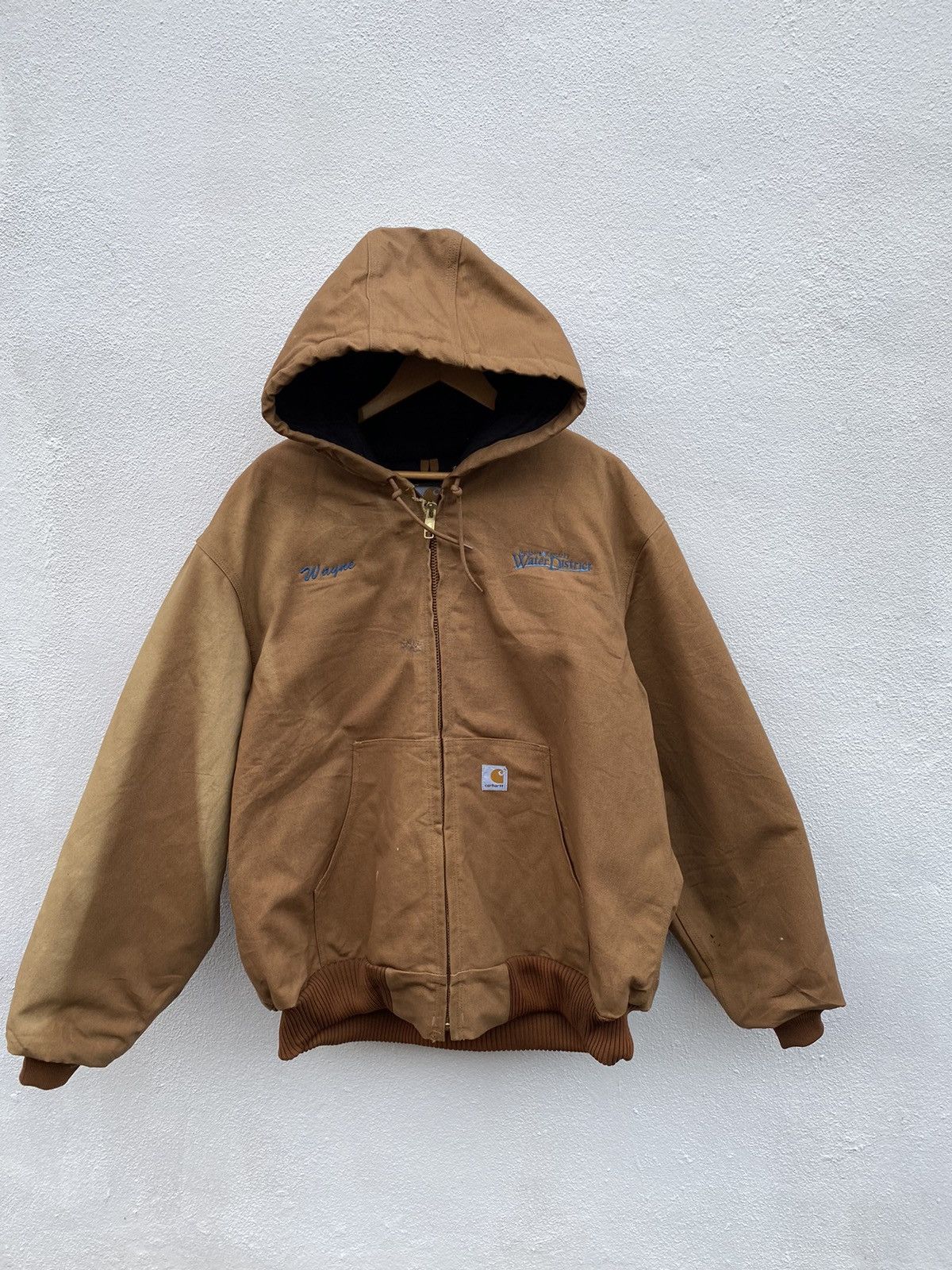 Carhartt × Vintage Vintage Carhartt sunfaded hoodie canvas jacket Size US XL / EU 56 / 4 - 1 Thumbnail