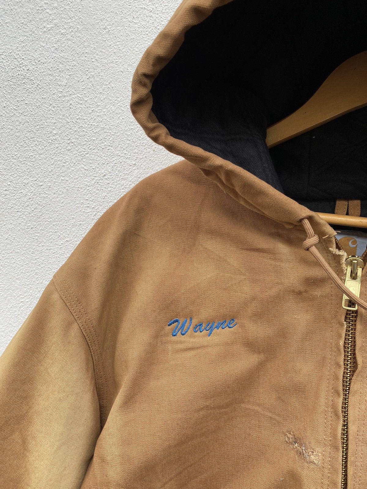 Carhartt × Vintage Vintage Carhartt sunfaded hoodie canvas jacket Size US XL / EU 56 / 4 - 5 Thumbnail