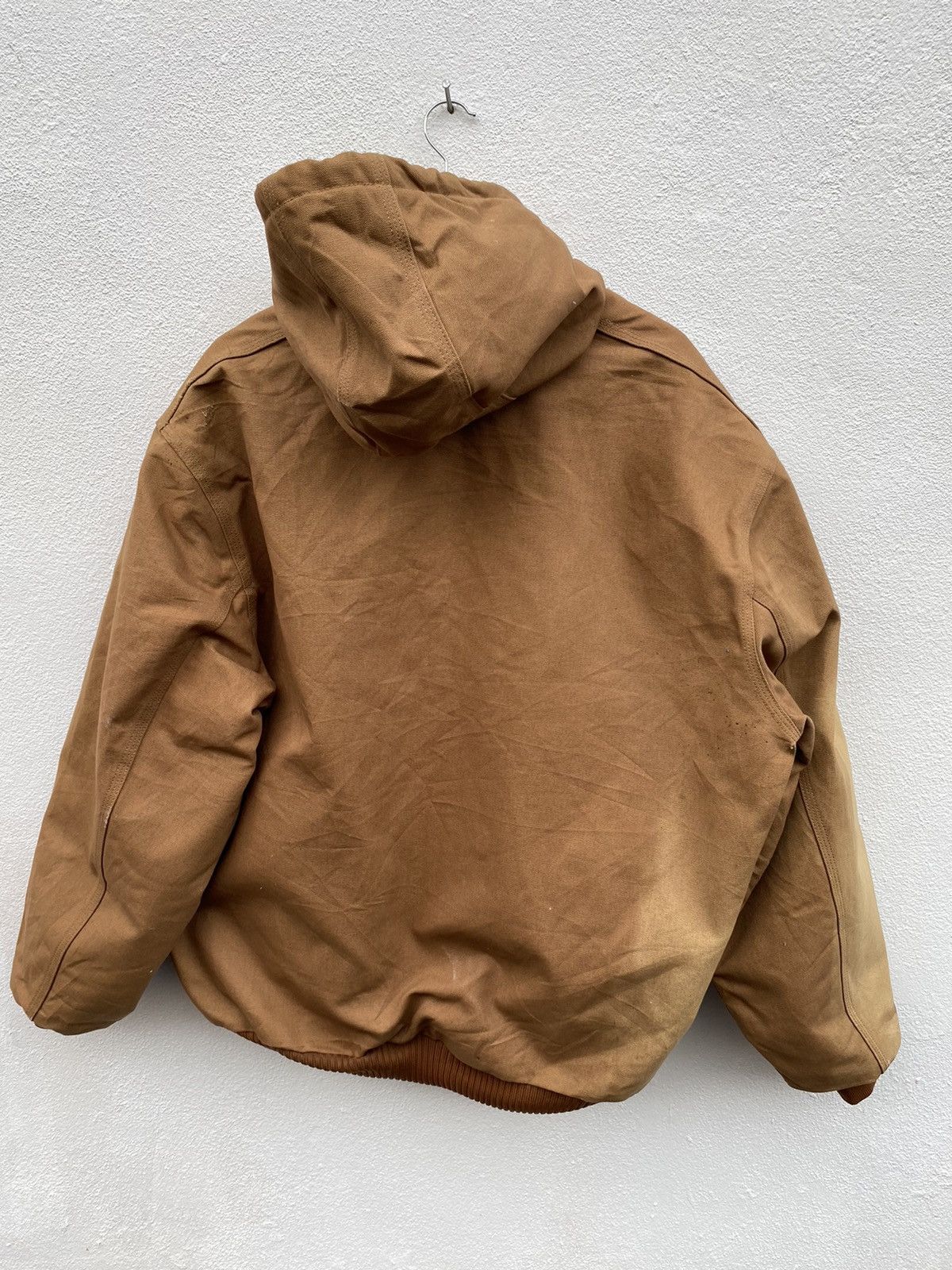 Carhartt × Vintage Vintage Carhartt sunfaded hoodie canvas jacket Size US XL / EU 56 / 4 - 2 Thumbnail