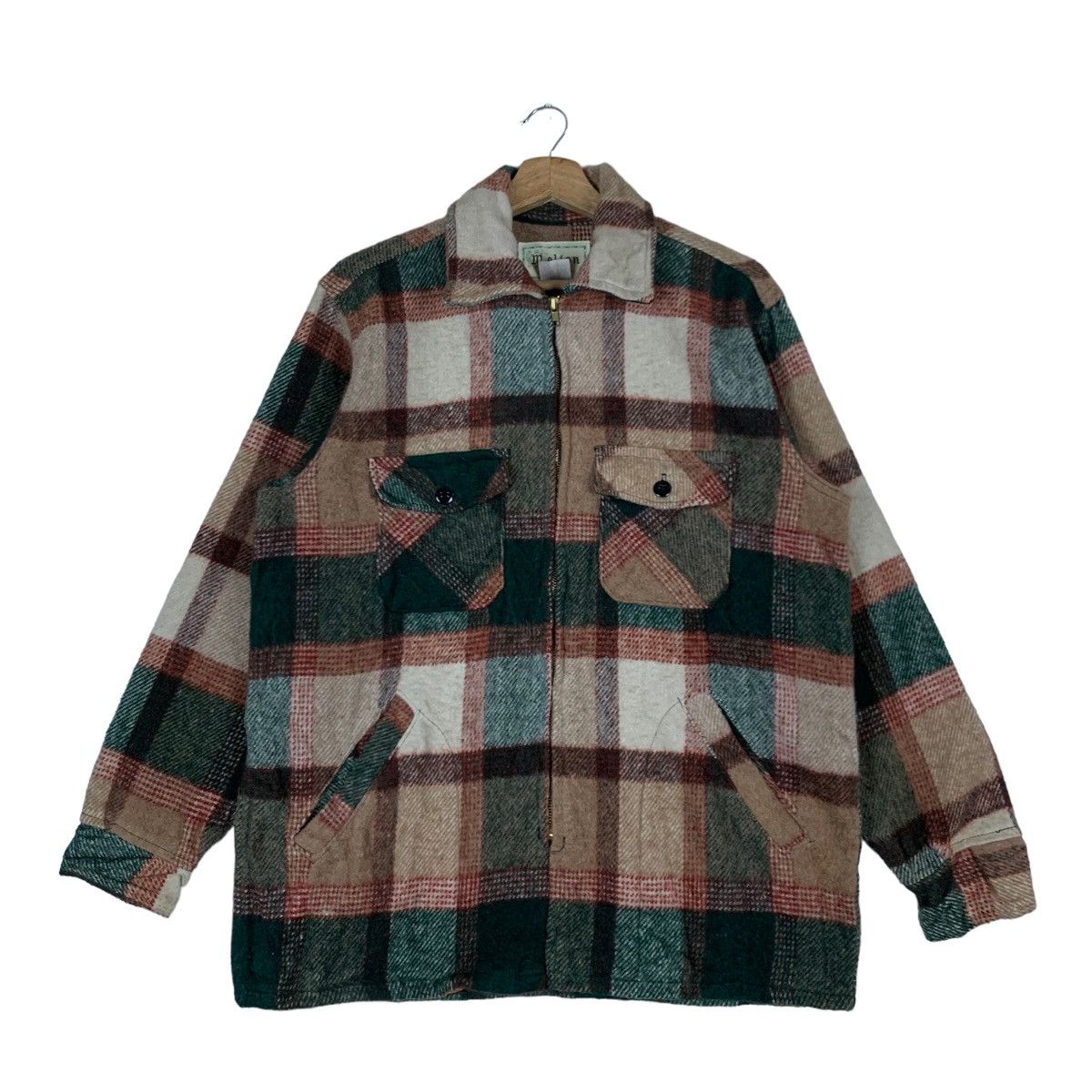 Vintage Solid Multi-Pocket Zip Jacket main image 0