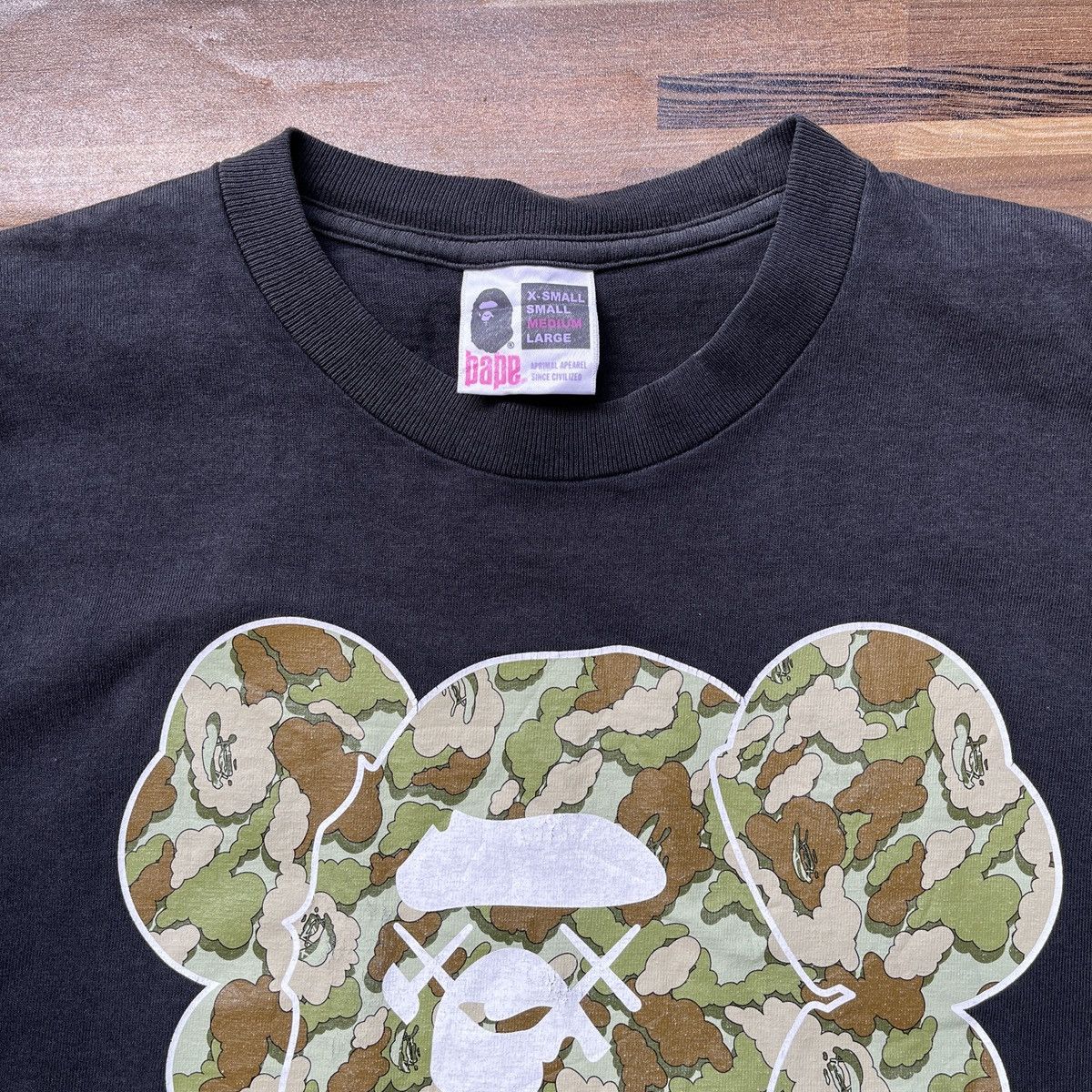 Bape × Kaws Nigo Bape X Kaws Camouflage Bape Tee Vintage Size US M / EU 48-50 / 2 - 5 Thumbnail