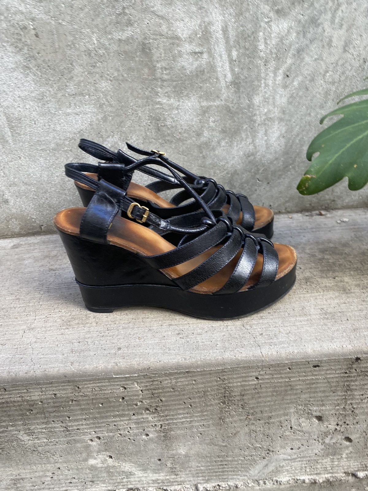 Chloe Vintage Chloe platform wedges woven leather sz 39 Size US 9 / IT 39 - 5 Thumbnail