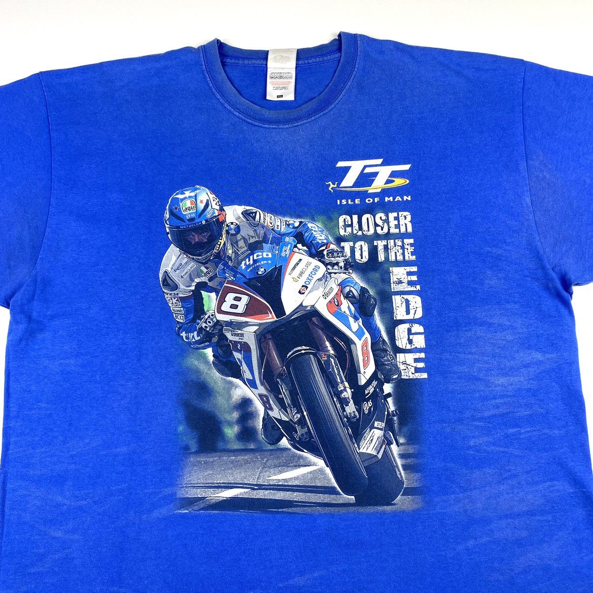 BMW 00’s Vintage BMW Dainese Moto Racing T Shirt Isle Of Man Size US XXL / EU 58 / 5 - 2 Thumbnail