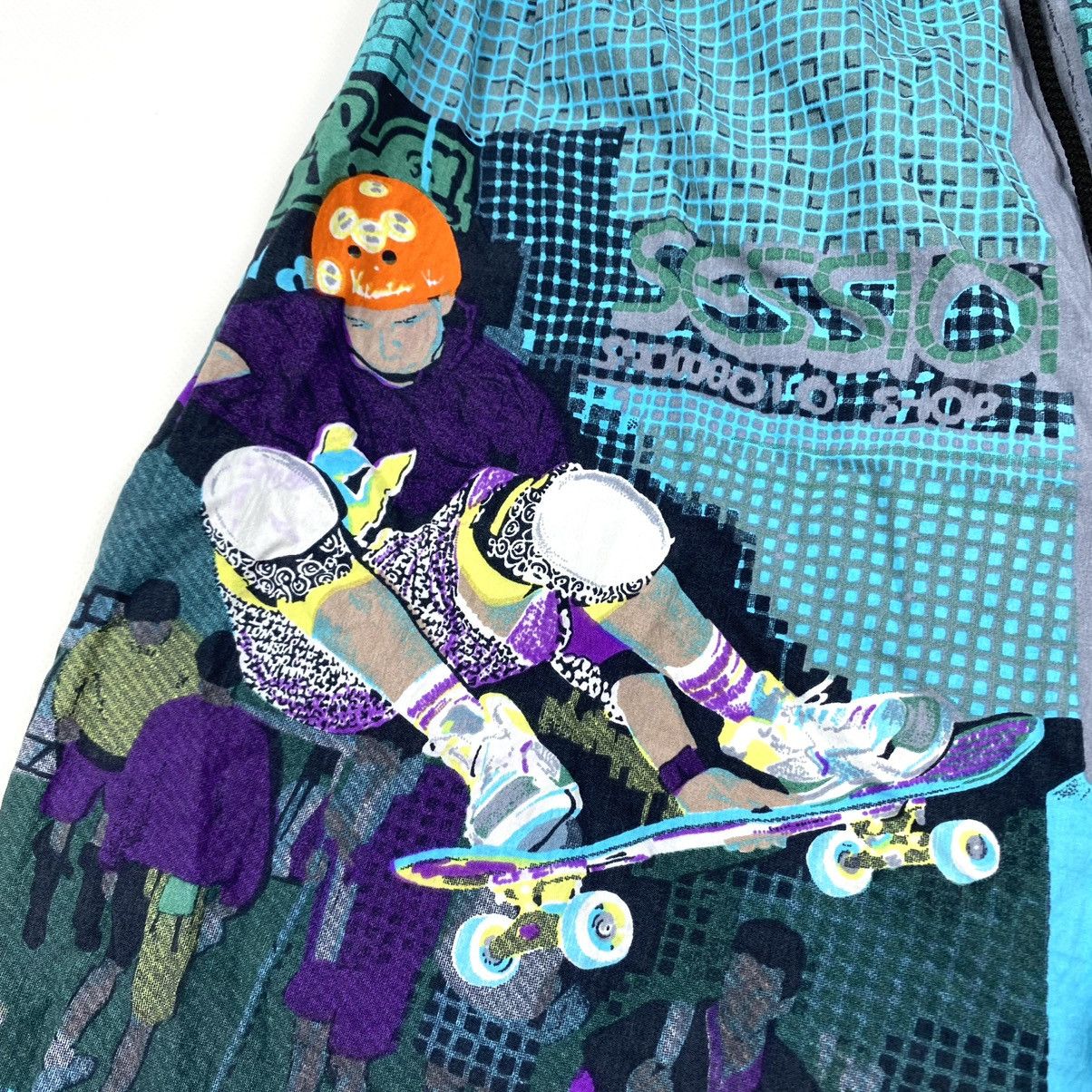 Vintage 90’s Full Print Skate Gang Shorts Hook-ups Girl Skateboards Size US 33 - 6 Thumbnail