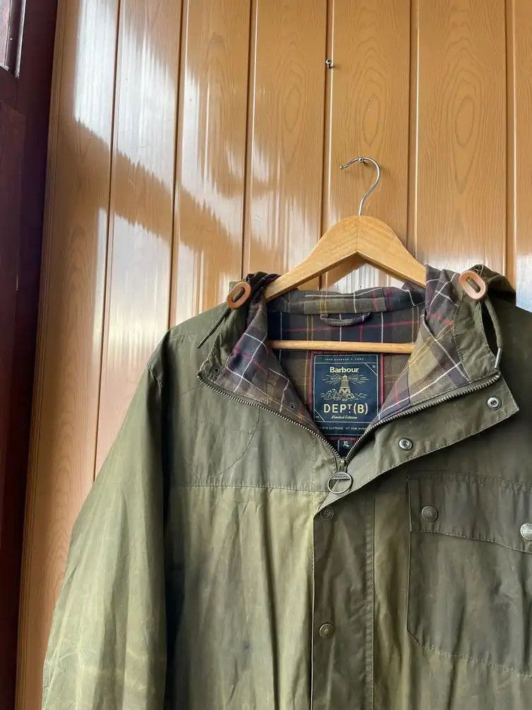 Vintage Barbour Dept (B) Military Wax Jacket Y2K