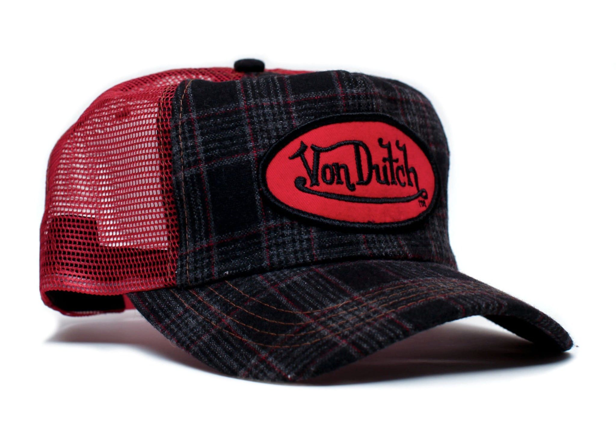 Von Dutch outlet Houndstooth Pattern Trucker Hat