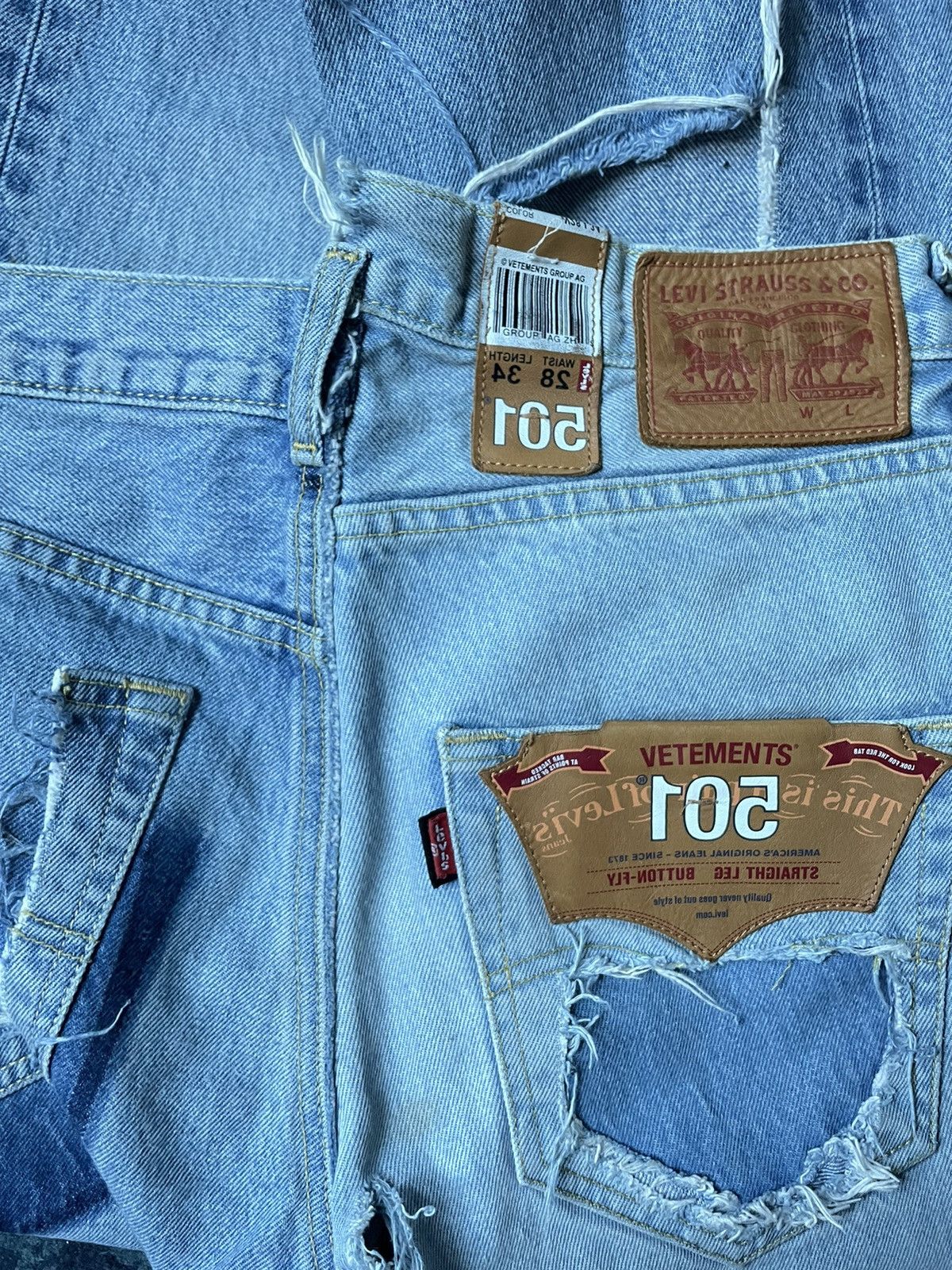 Vetements SS18 knee-cut jeans Size US 30 / EU 46 - 4 Thumbnail