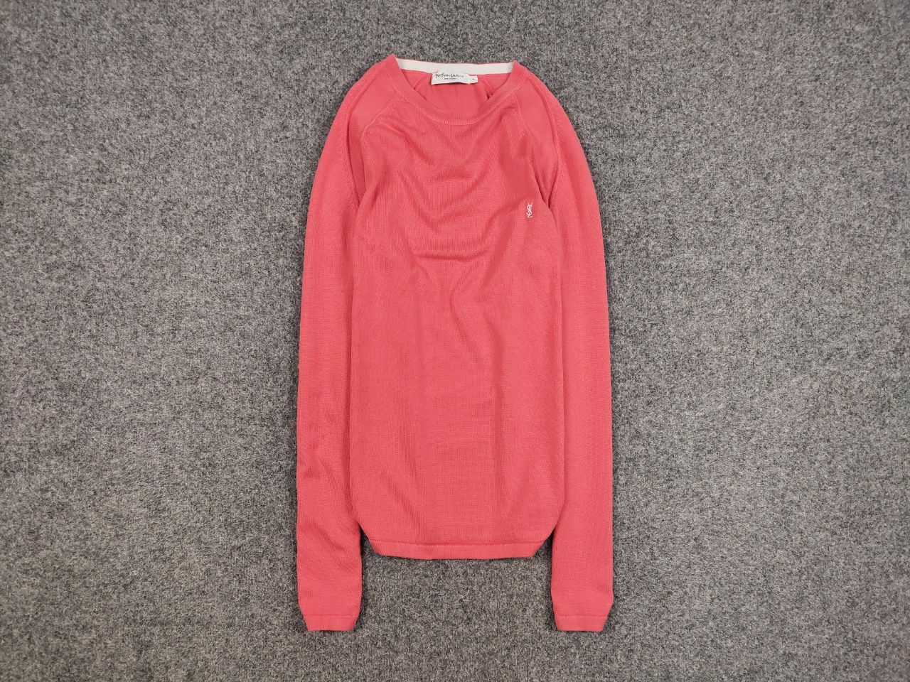 Yves Saint Laurent Vintage Yves Saint Laurent YSL logo light Coral Knit Sweater Size US XL / EU 56 / 4 - 1 Thumbnail