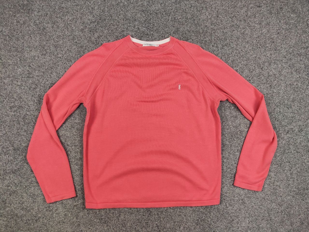 Yves Saint Laurent Vintage Yves Saint Laurent YSL logo light Coral Knit Sweater Size US XL / EU 56 / 4 - 14 Thumbnail