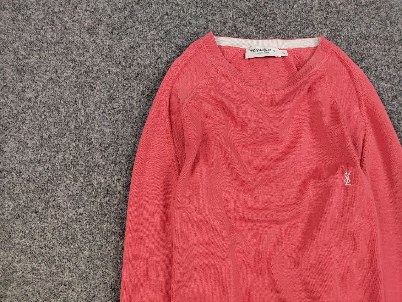 Yves Saint Laurent Vintage Yves Saint Laurent YSL logo light Coral Knit Sweater Size US XL / EU 56 / 4 - 11 Thumbnail