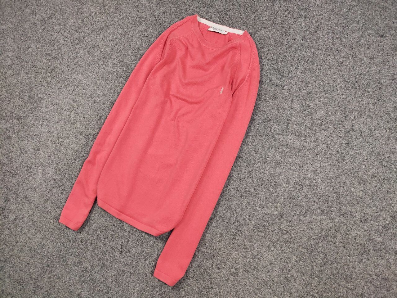 Yves Saint Laurent Vintage Yves Saint Laurent YSL logo light Coral Knit Sweater Size US XL / EU 56 / 4 - 3 Thumbnail