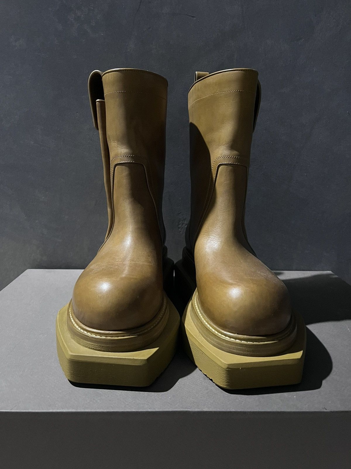 Rick Owens Rick Owens Yellow Pull On Fogpocket Cyclops Boots | Grailed