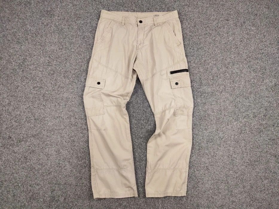 Japanese Brand Vintage 90's Cargo Pants Travis Scott Japan Pocket Beige Size US 34 / EU 50 - 5 Thumbnail
