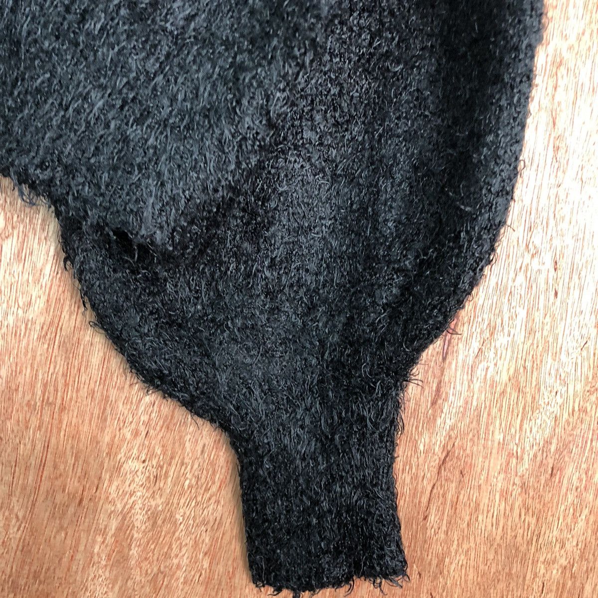 Homespun Knitwear × Japanese Brand Japan GU Flower Black Mohair Baggy Knitwear Size US L / EU 52-54 / 3 - 4 Thumbnail
