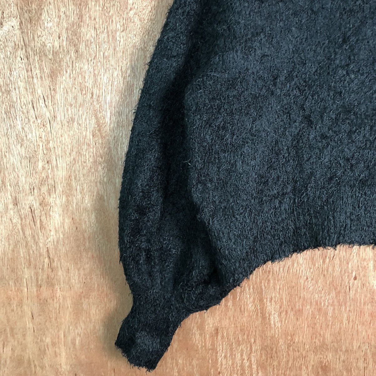 Homespun Knitwear × Japanese Brand Japan GU Flower Black Mohair Baggy Knitwear Size US L / EU 52-54 / 3 - 6 Thumbnail