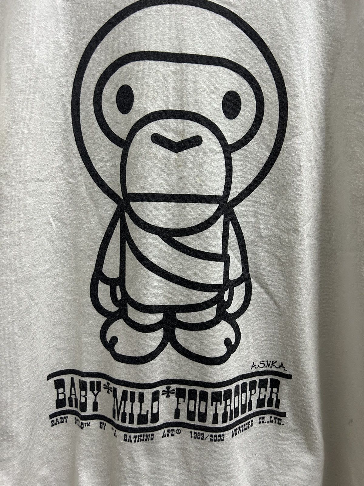 Bape Og Vintage Circa 2003 Baby Milo Footrooper Tshirts Size US S / EU 44-46 / 1 - 3 Thumbnail
