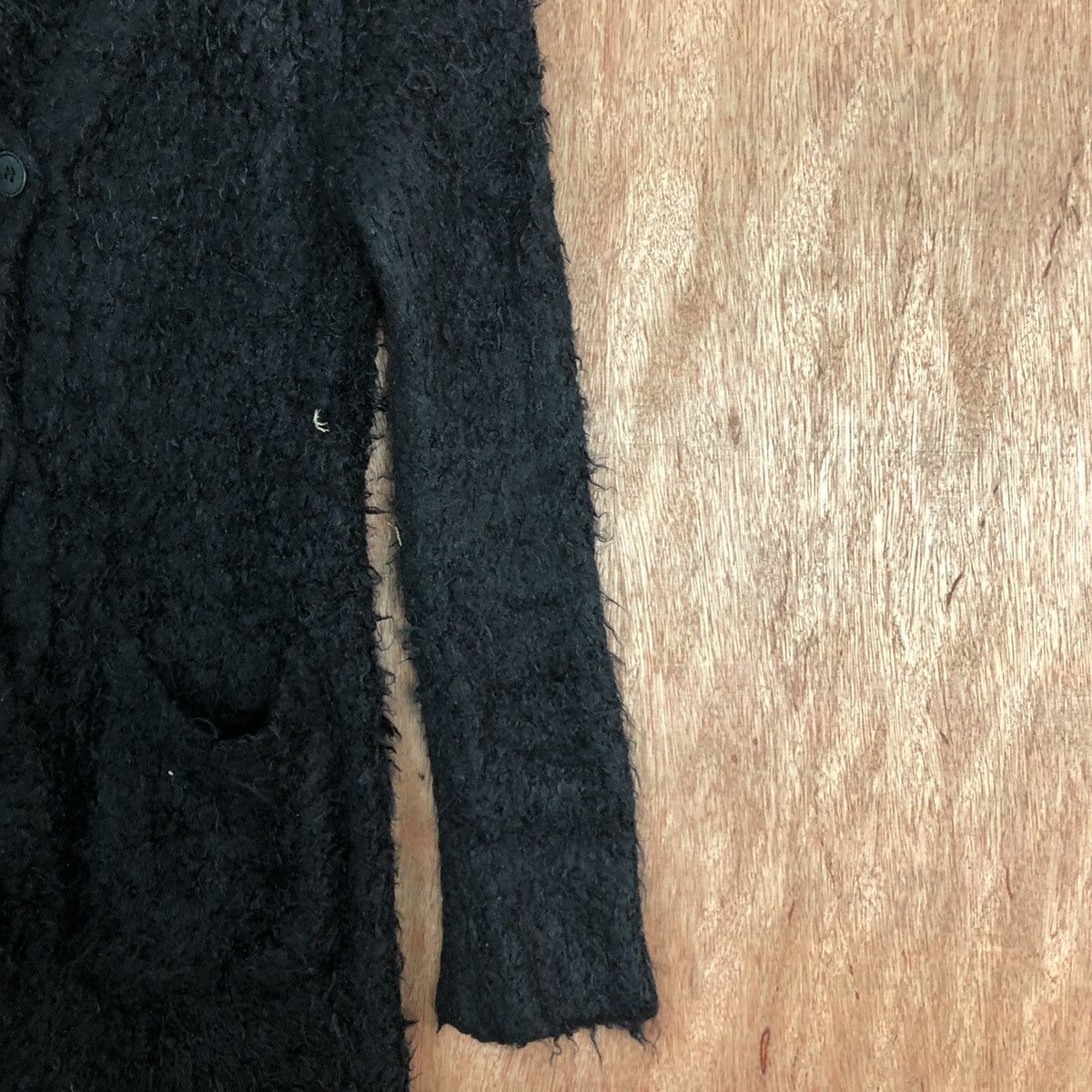 Aran Isles Knitwear × Homespun Knitwear Japan Black Mohair long cardigan Knitwear Size US M / EU 48-50 / 2 - 7 Thumbnail