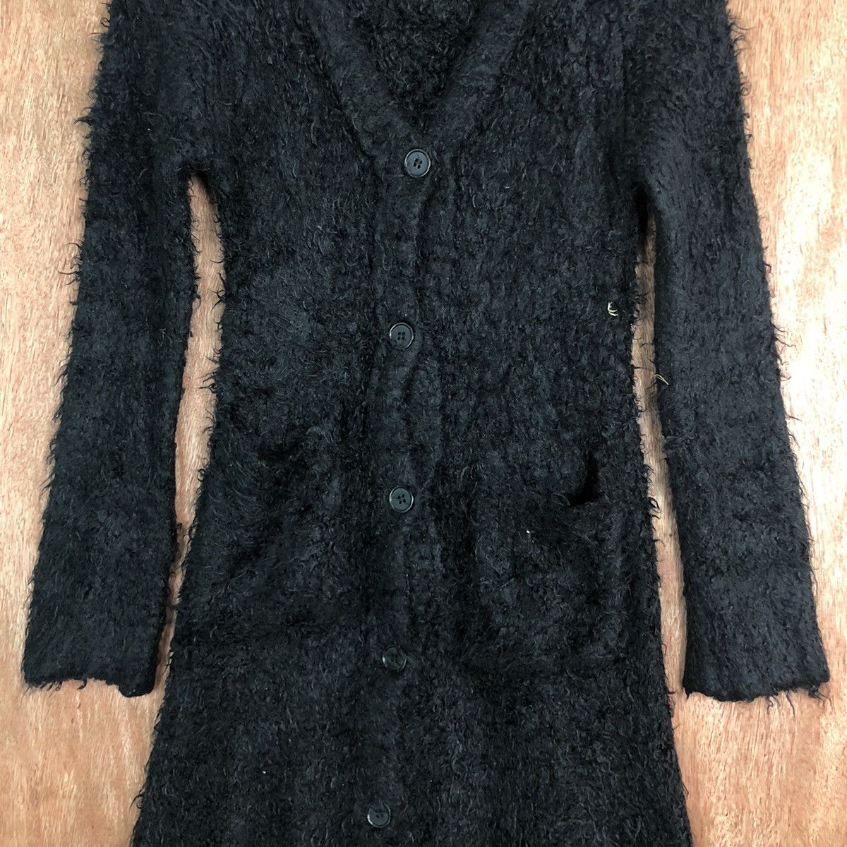 Aran Isles Knitwear × Homespun Knitwear Japan Black Mohair long cardigan Knitwear Size US M / EU 48-50 / 2 - 5 Thumbnail