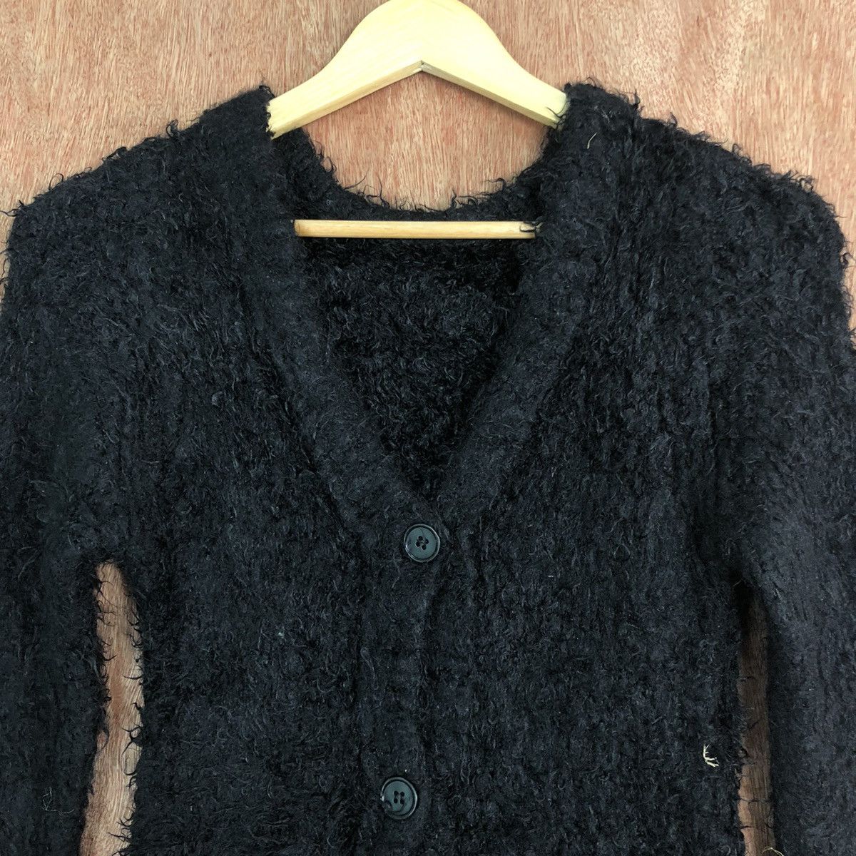 Aran Isles Knitwear × Homespun Knitwear Japan Black Mohair long cardigan Knitwear Size US M / EU 48-50 / 2 - 4 Thumbnail