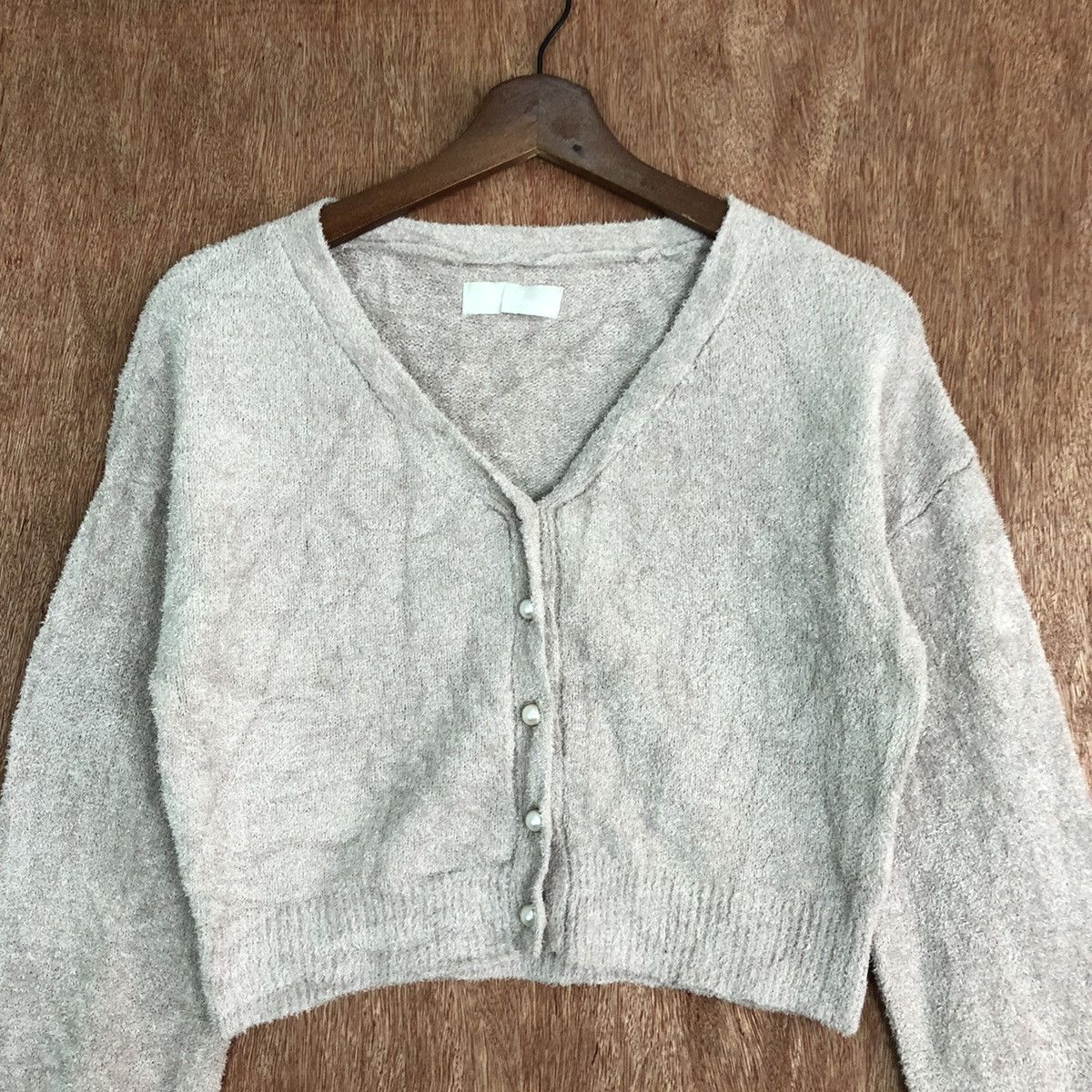 Japanese Brand VINTAGE Dazzlin Grey Mohair Cardigan Knitwear Size US M / EU 48-50 / 2 - 2 Thumbnail